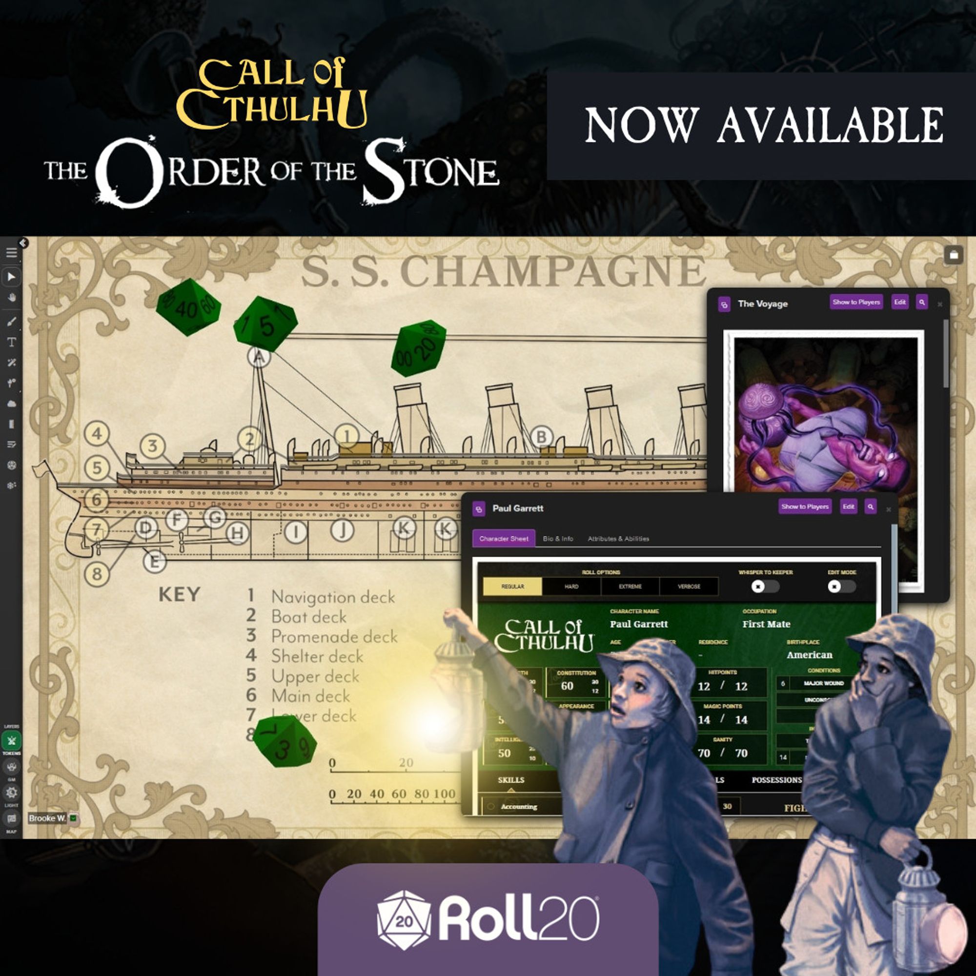 Call of Cthulhu The Order of the Stone at Roll20