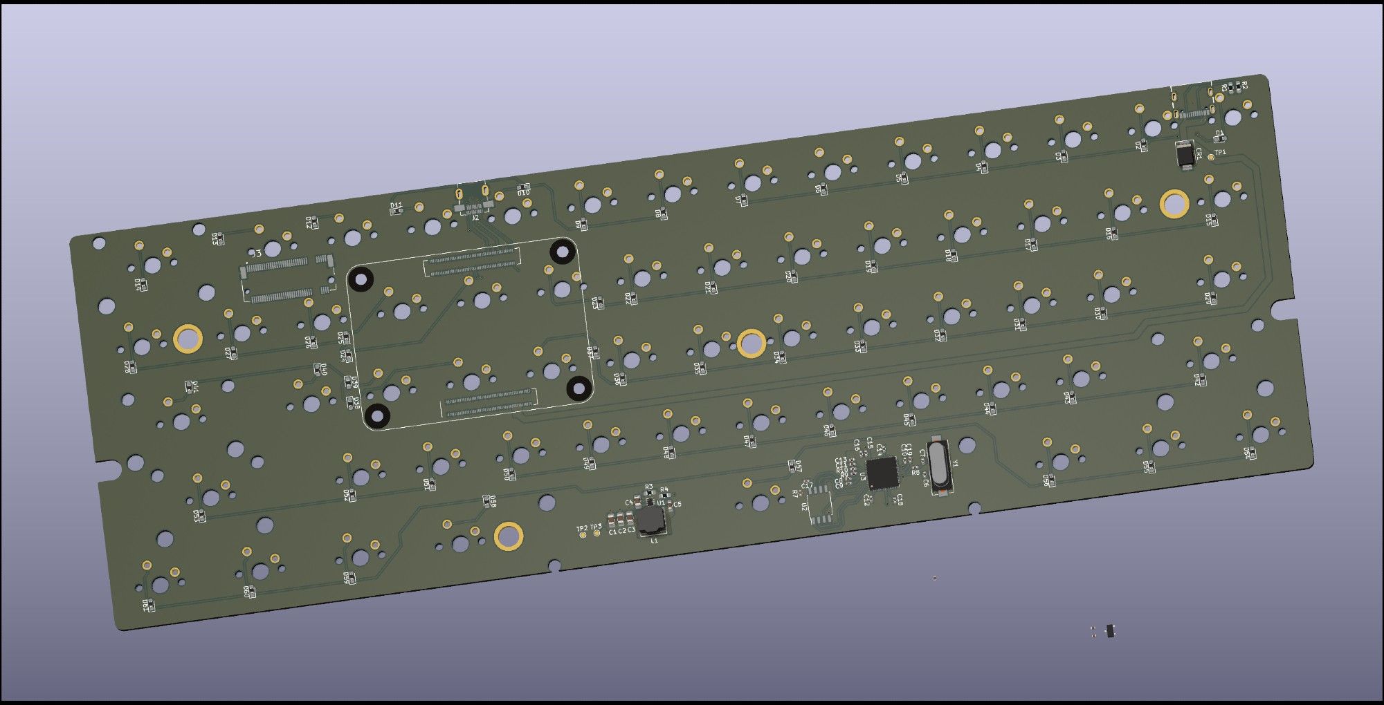 Keyboard PCB with RP2040 and CM4