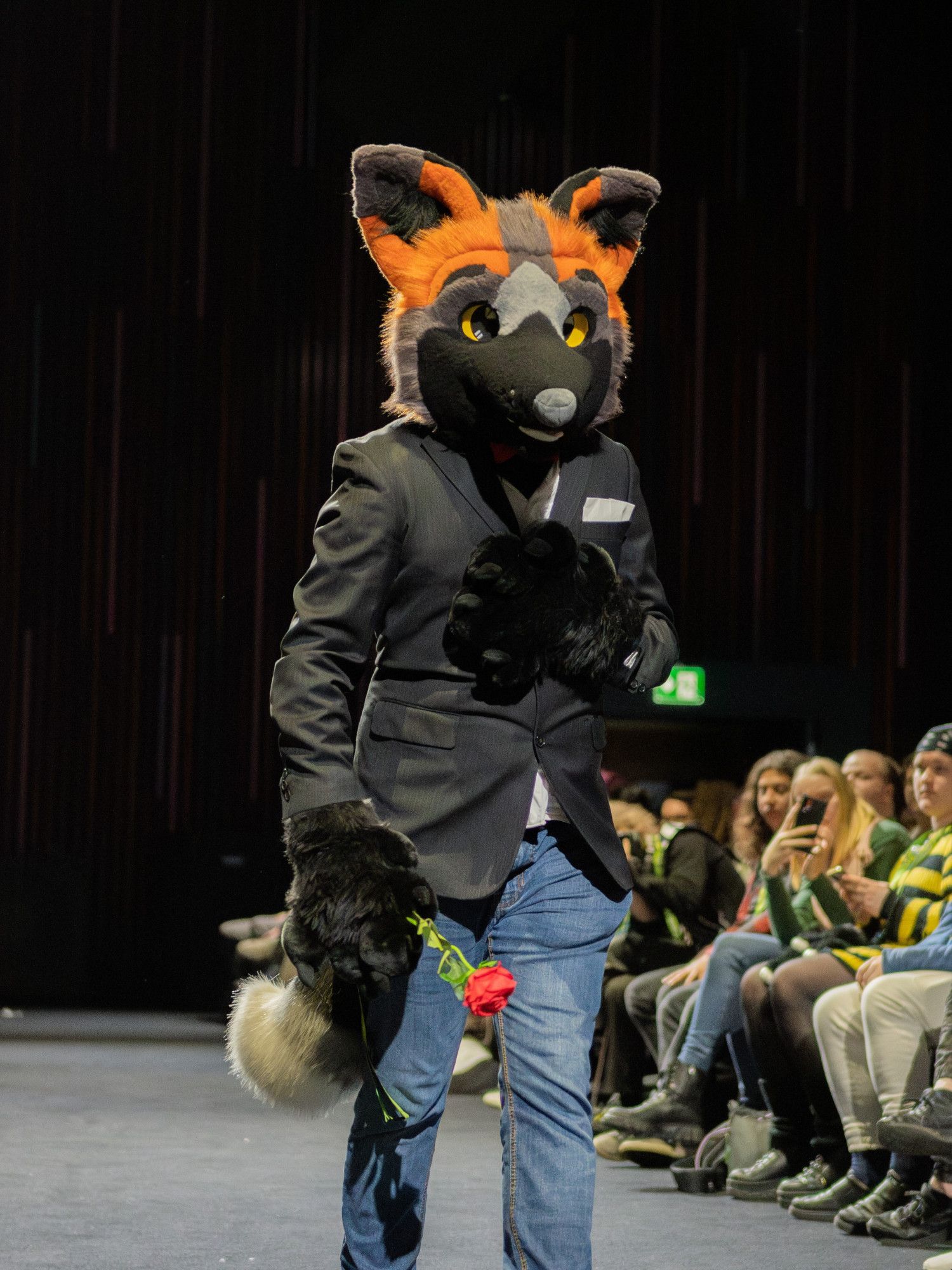 Fursuit picture from a cross fox at nordicfuzzcon2024.