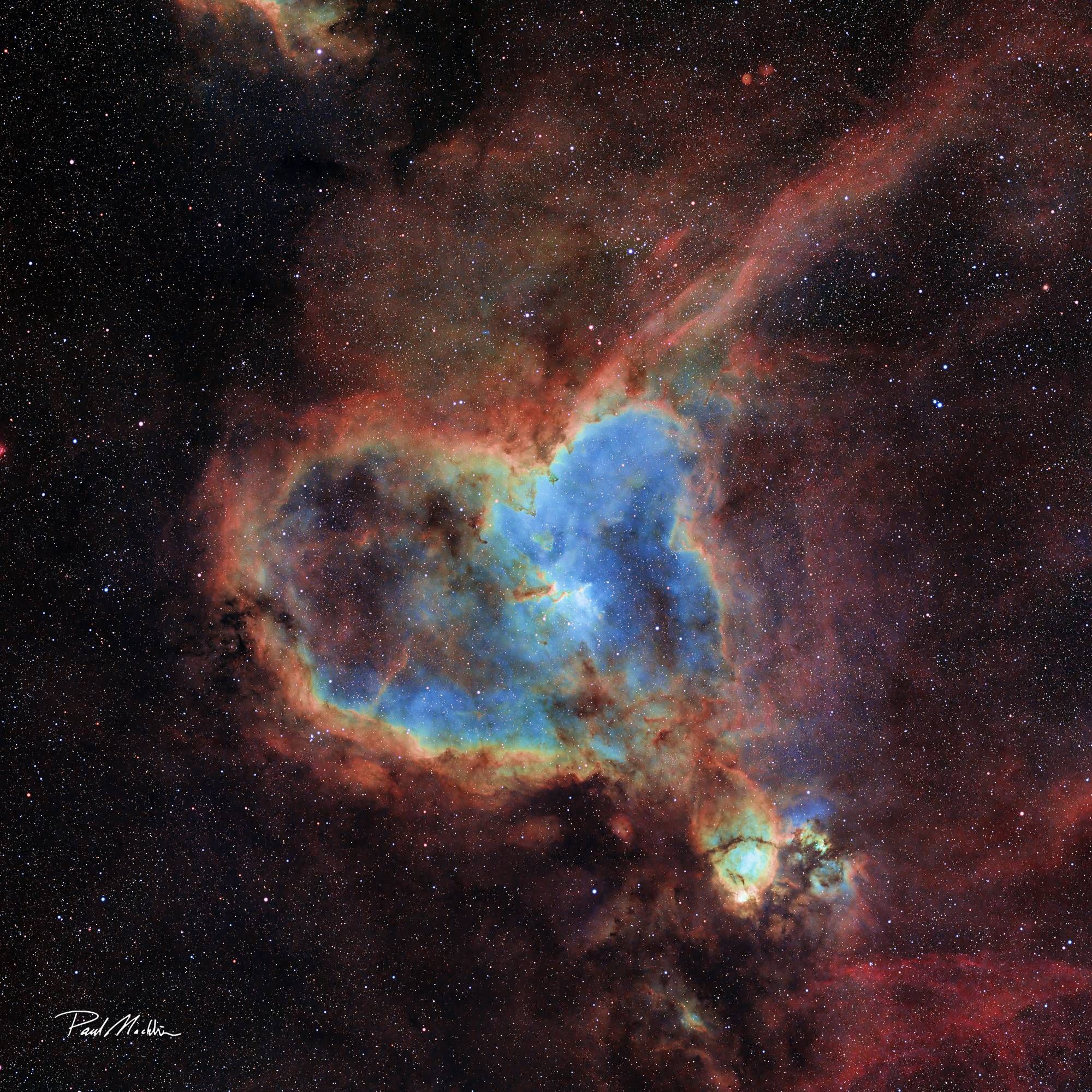 Heart Nebula in 4 coulors.