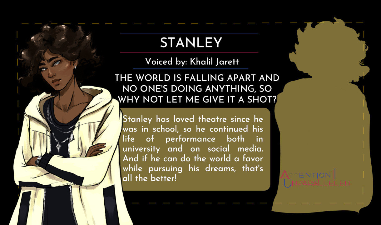 A character card for Stanley from "Attention || Unparalleled".