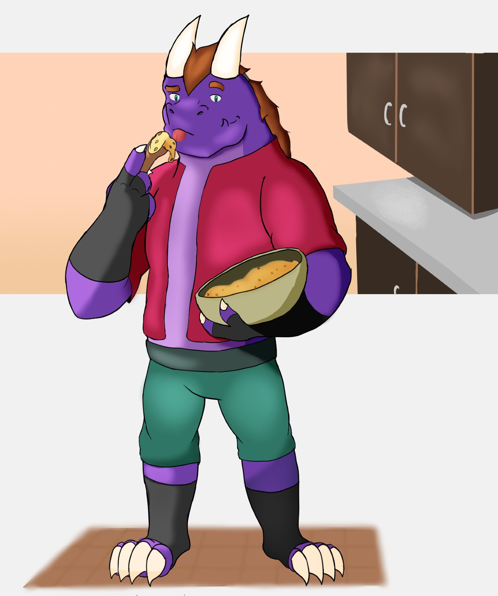 Mi oc dragón que hice para mis clases de animación, Sander the dragón por fin con su paleta de colores.
Por fin pude darle una desde que lo cree