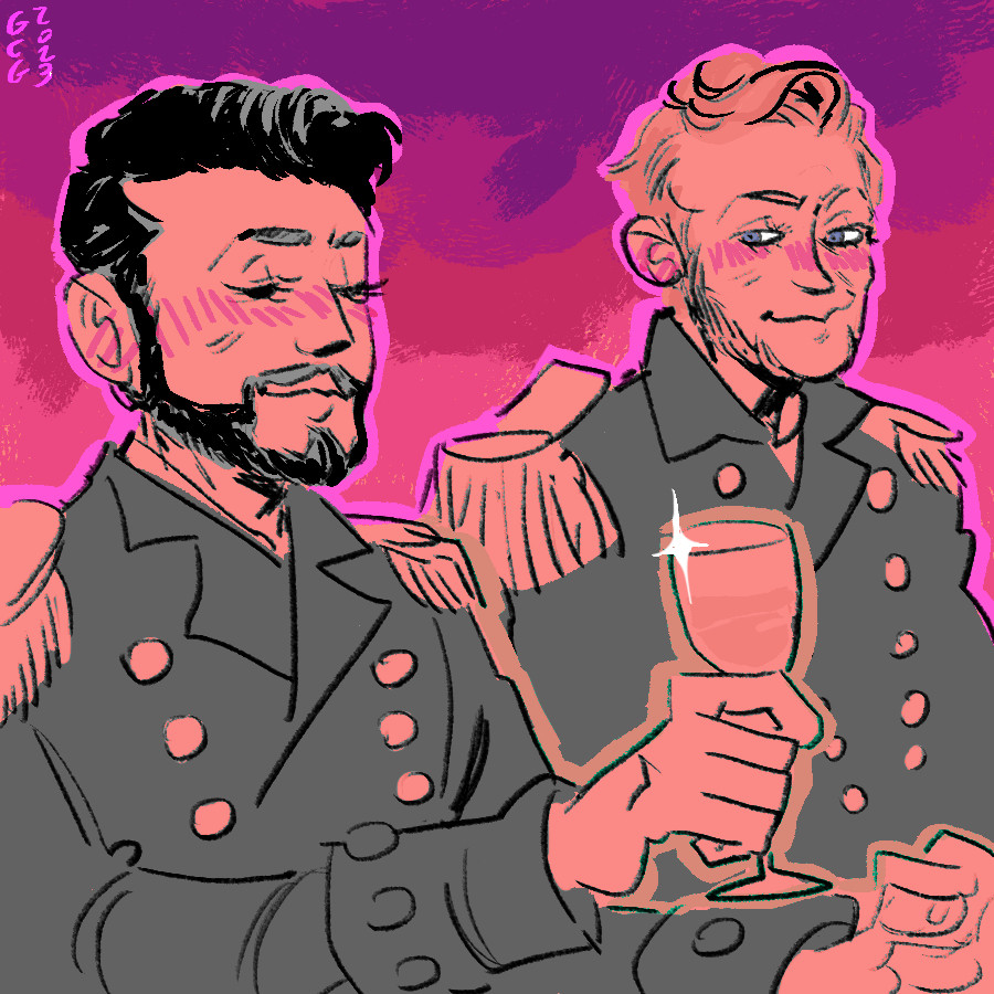 Screencap redraw of John Irving and George Hodgson from AMC's The Terror. 💃🏽