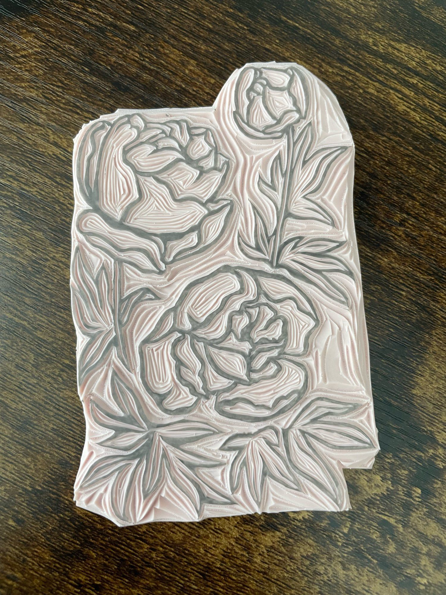 linocut block