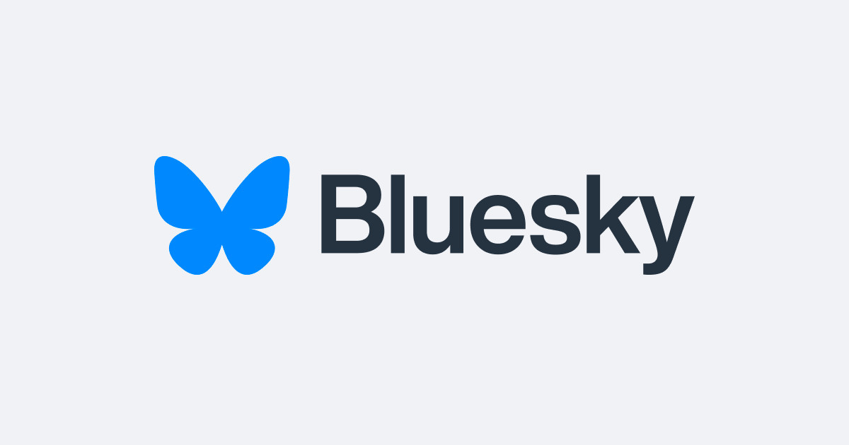 The bluesky logo with the blue butterfly