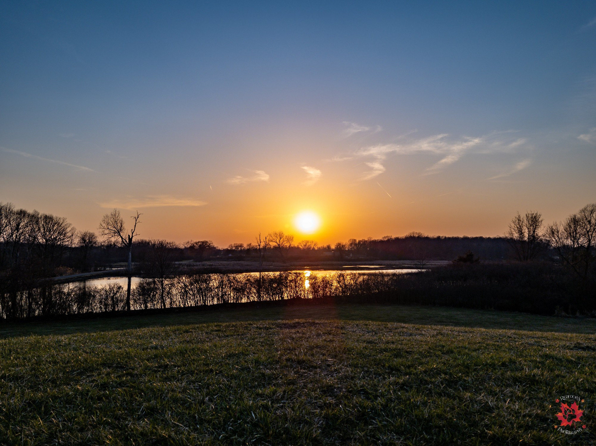 Photo of a sunset landscape