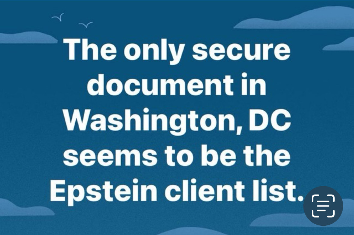 Epstein client list only secure document in DC