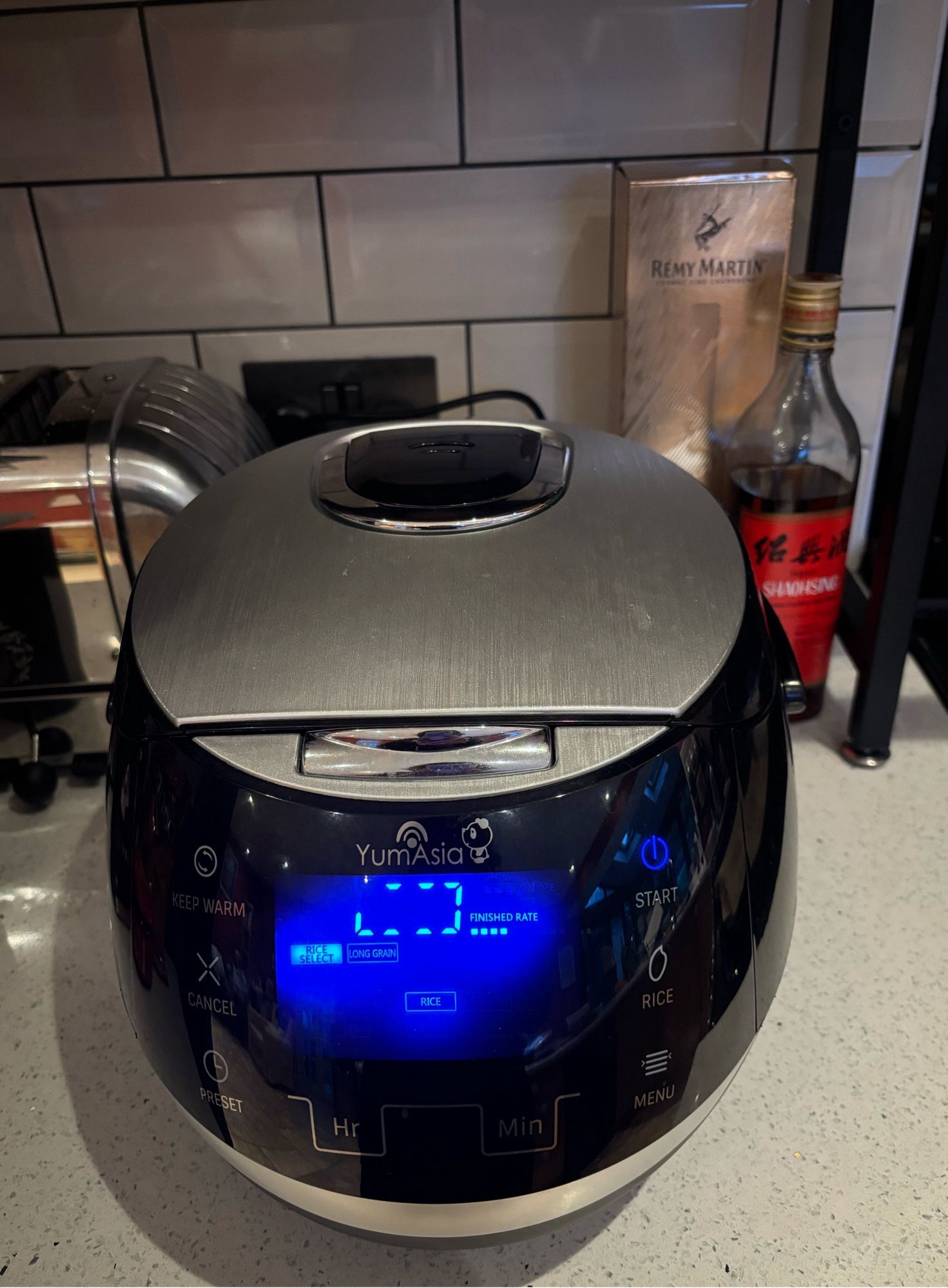 Dr Rice the rice cooker working away