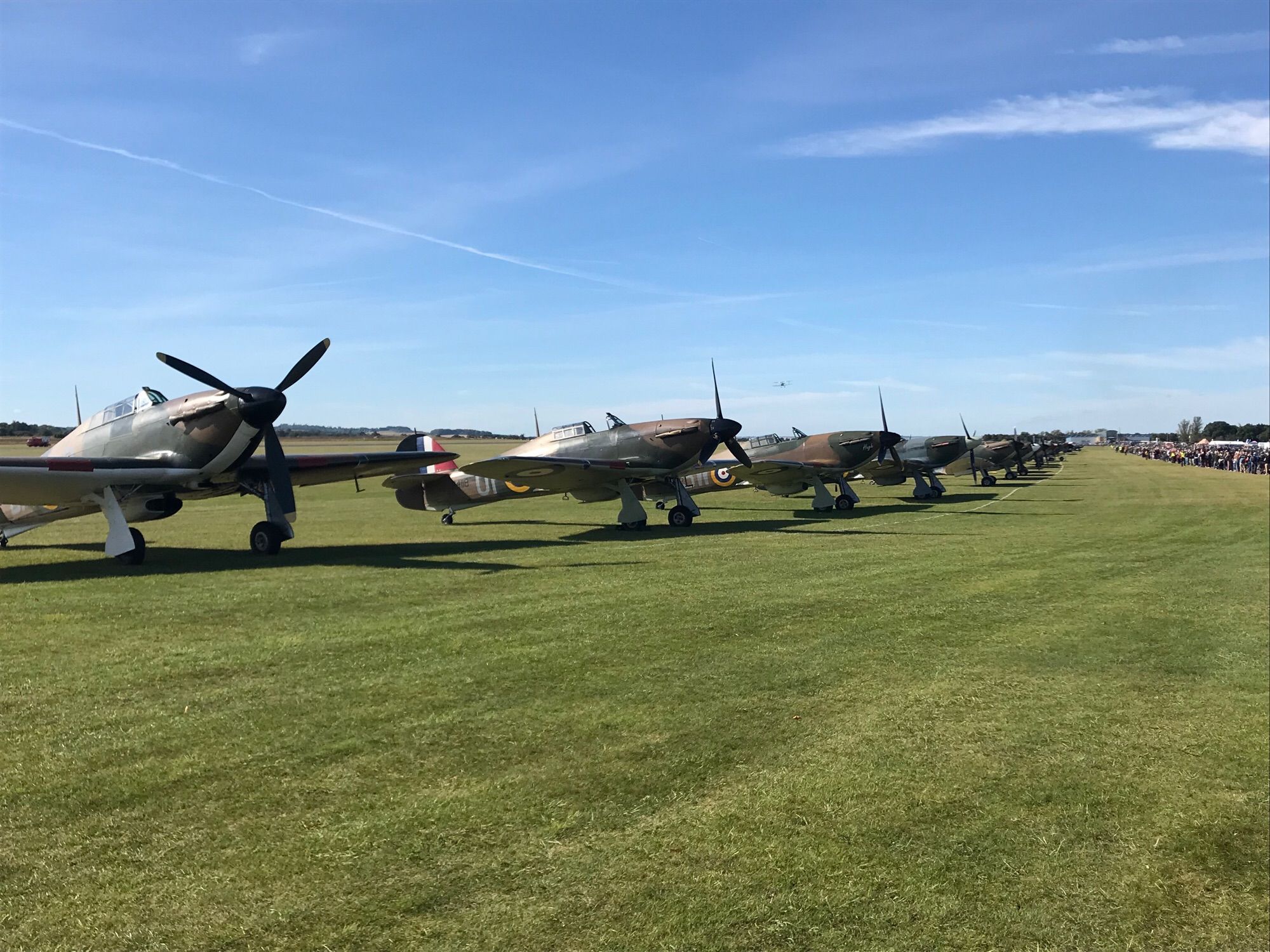 An immense row of spitfires.