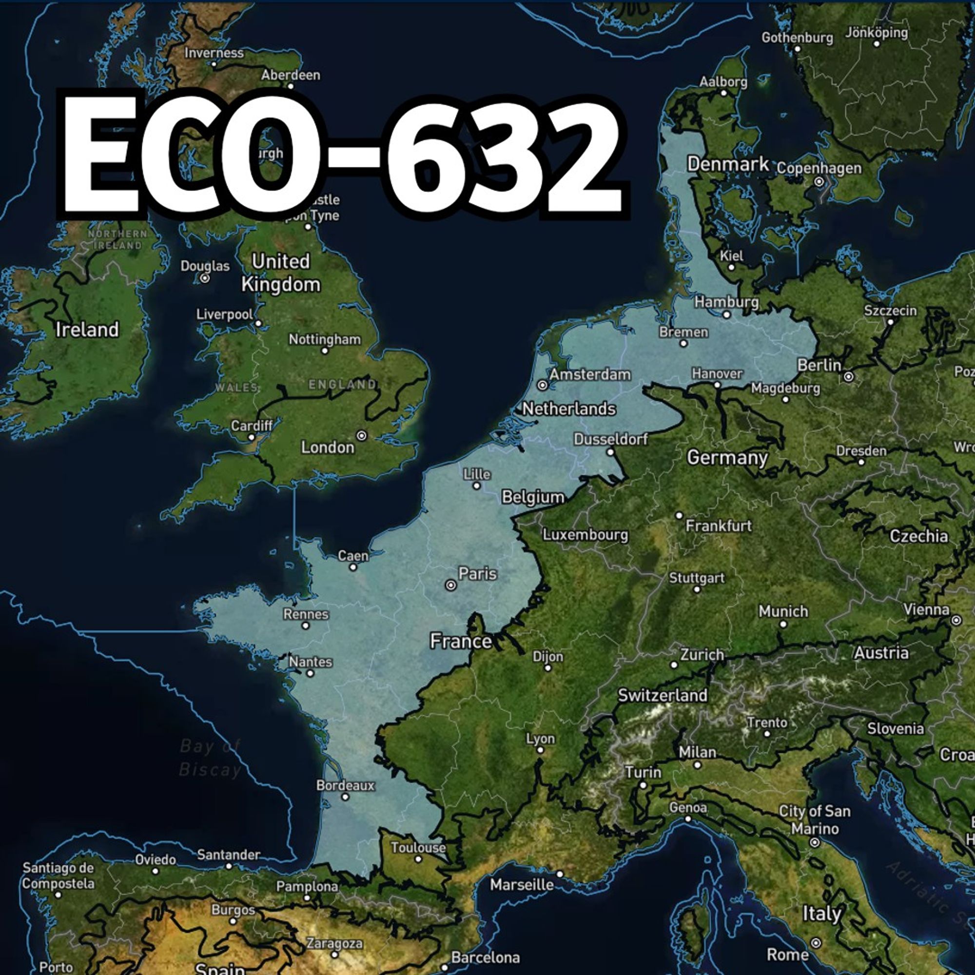 ecoregion map with ecoregion 632 highlighted