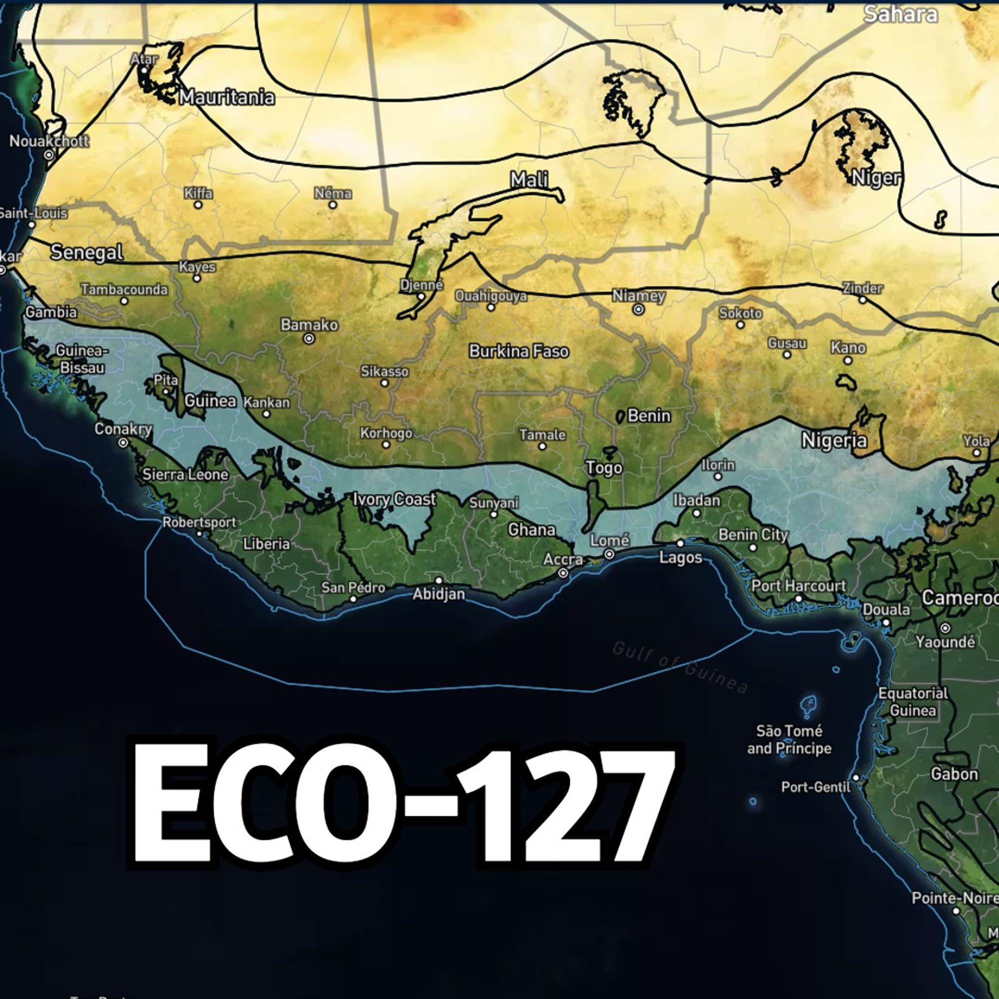 ecoregion map with ecoregion 127 highlighted