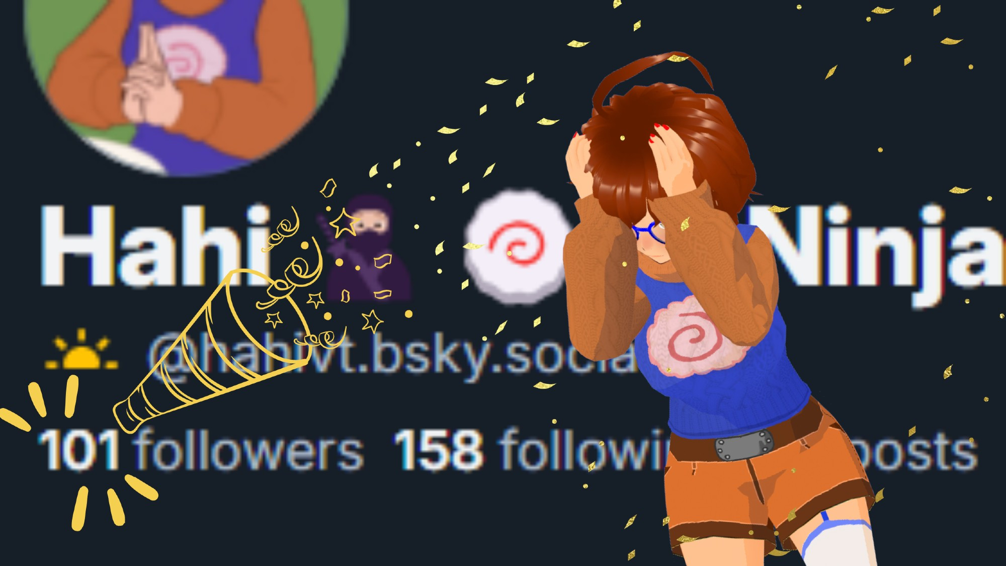 Screenshot showing 101 followers on Bluesky. Thank you so much!