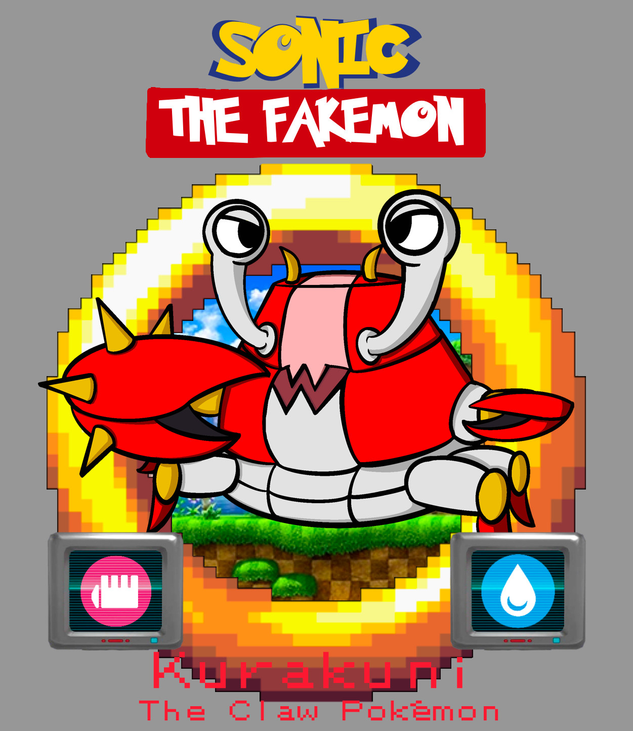 A fakemon based off the shellcracker badnik from sonic the hedgehog!