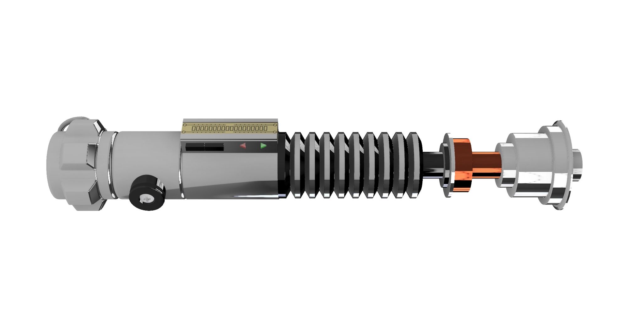 Luke’s Ep. VI, with small details from Obi-Wan’s Ep. III hilt