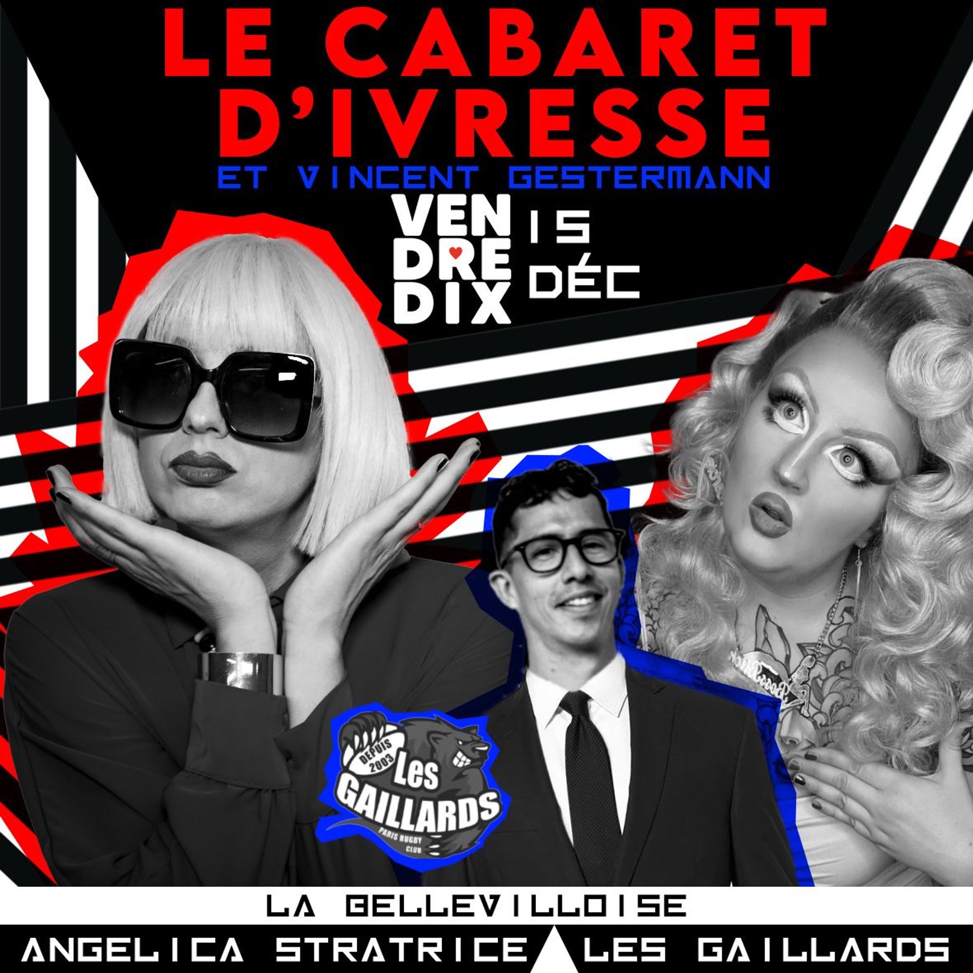 Affiche du cabaret avec Ivresse, Vincent (pianiste de qualité !) et moi-même 💅🏻