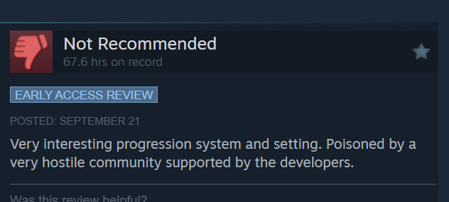 A Caves of Qud of "Not Recommended" from a Steam user who enjoys the game