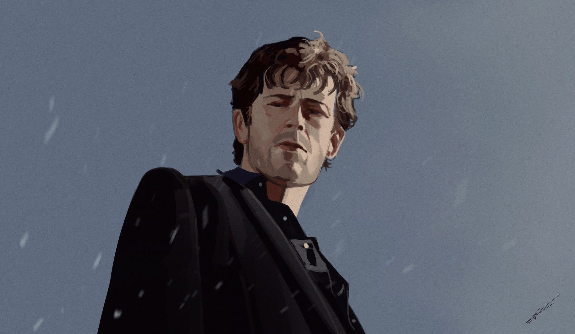 Digital Painting of Rupert Everett in 'Cemetery Man'