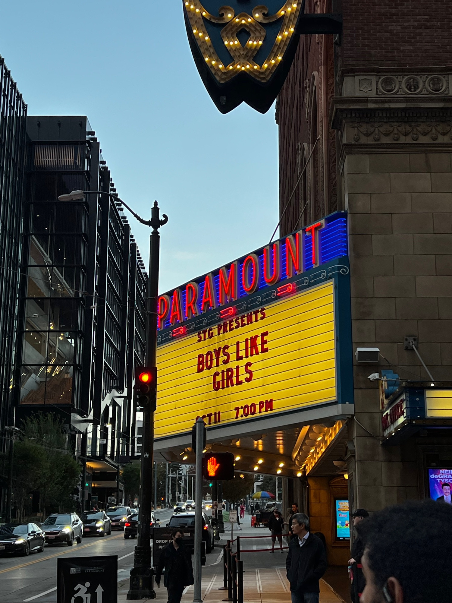 Marquee for Paramount Theater Presents “Boys Like Girls”