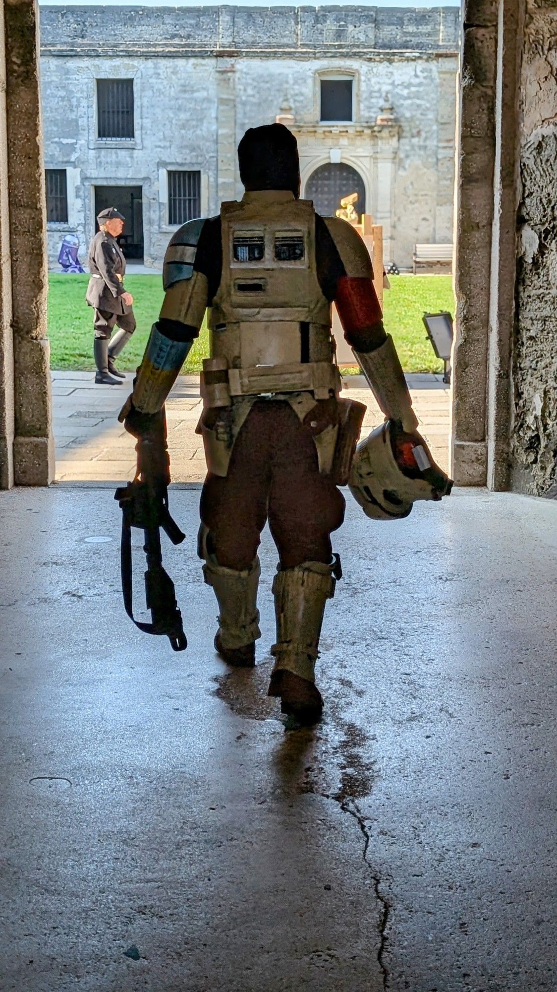 Picture of Rogue One shoretrooper captain entering the Castillo de San Marcos in St Augustine, Florida after the Empire's successful invasion.