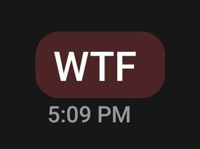 text message that says "WTF" in all caps