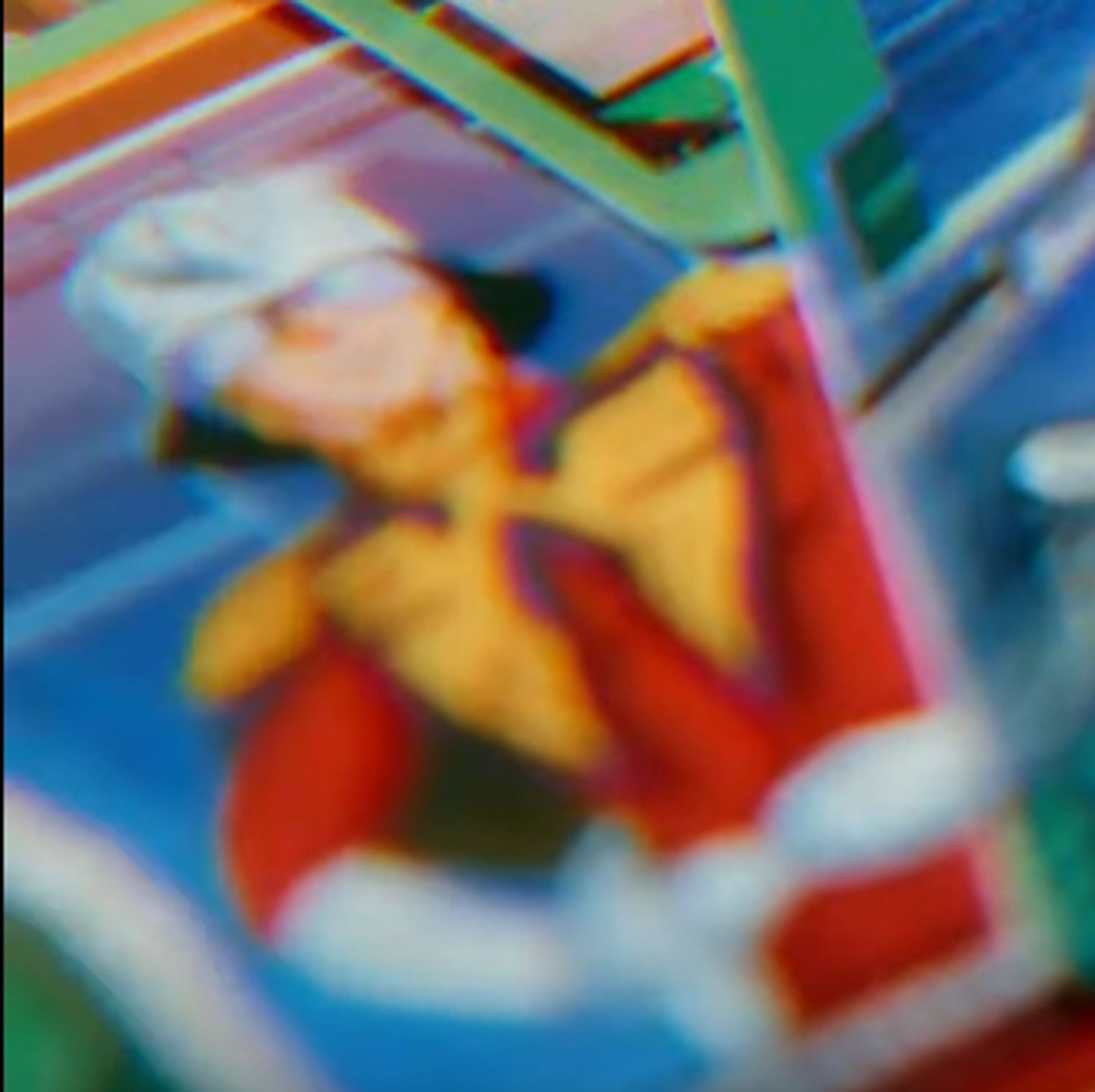 out of focus tcg card of char aznable as he appears in 0079 in uniform