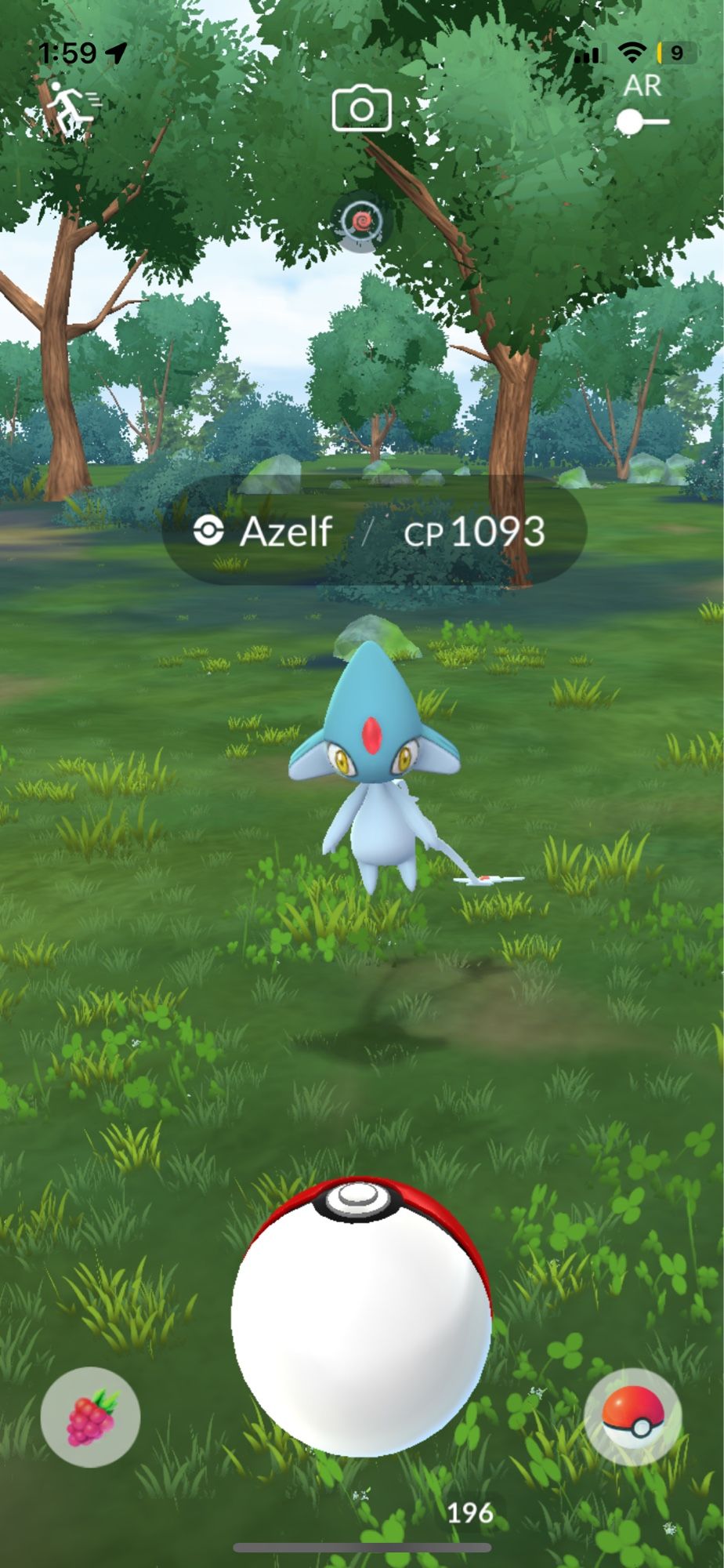 A full odds non event Azelf wild encounter in Pokémon Go