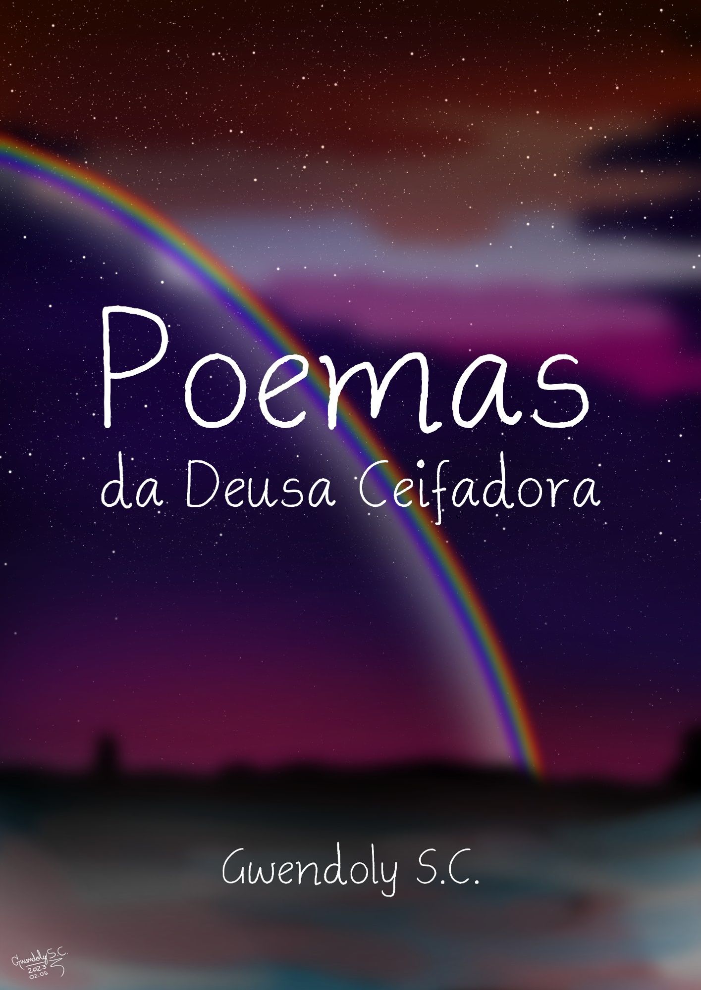 Capa de "Poemas da Deusa Ceifadora", de Gwendoly S.C.