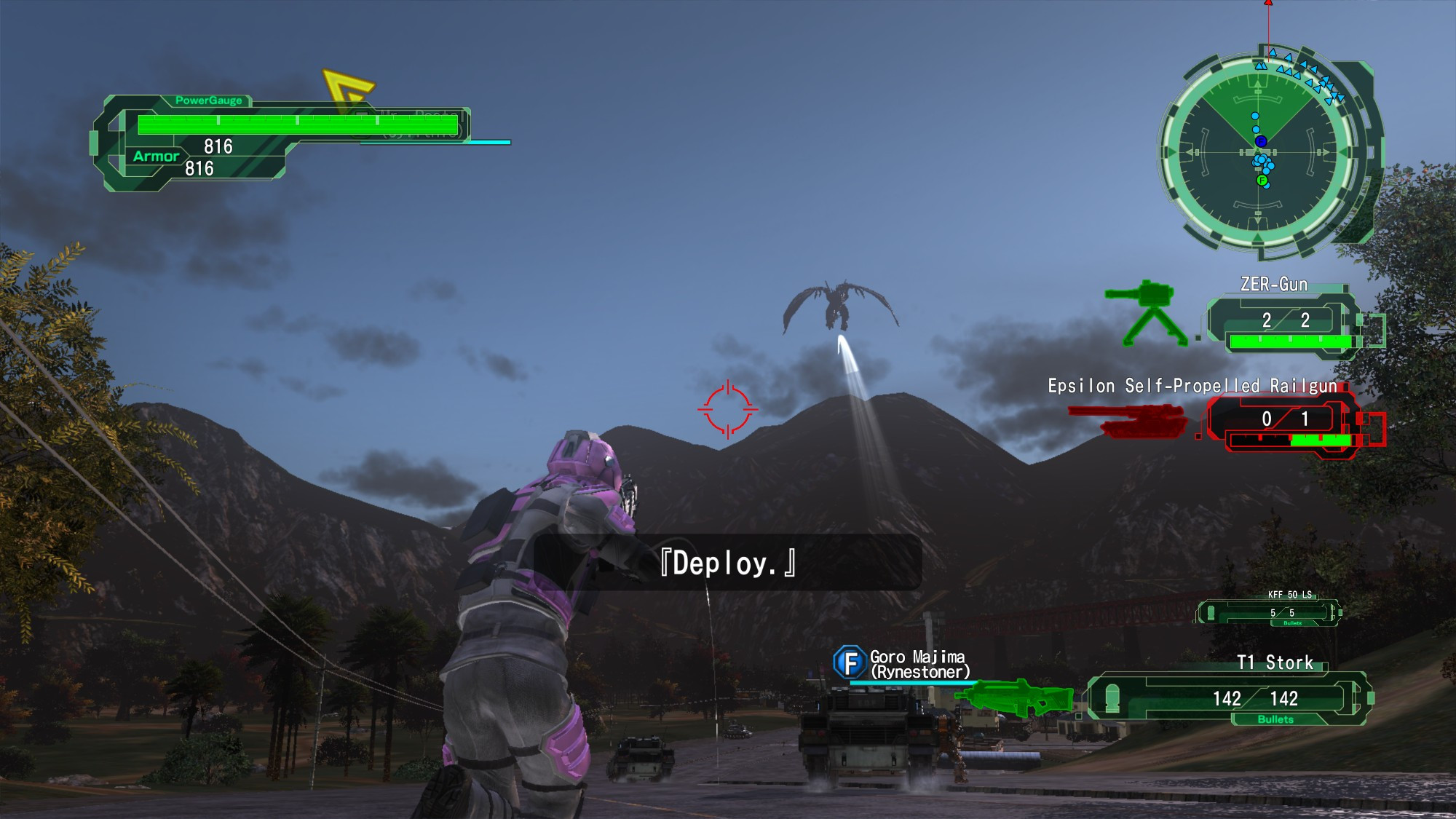 Fighting a dragon in EDF6