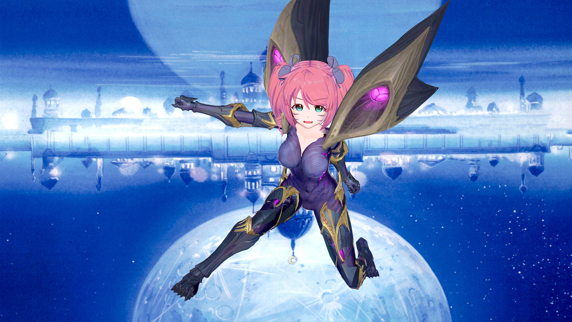 Haruka / Magia Magenta (Gushing Over Magical Girls) wearing Kai'Sa's Voidsuit from League of Legends. Koikatsu art by BHS.