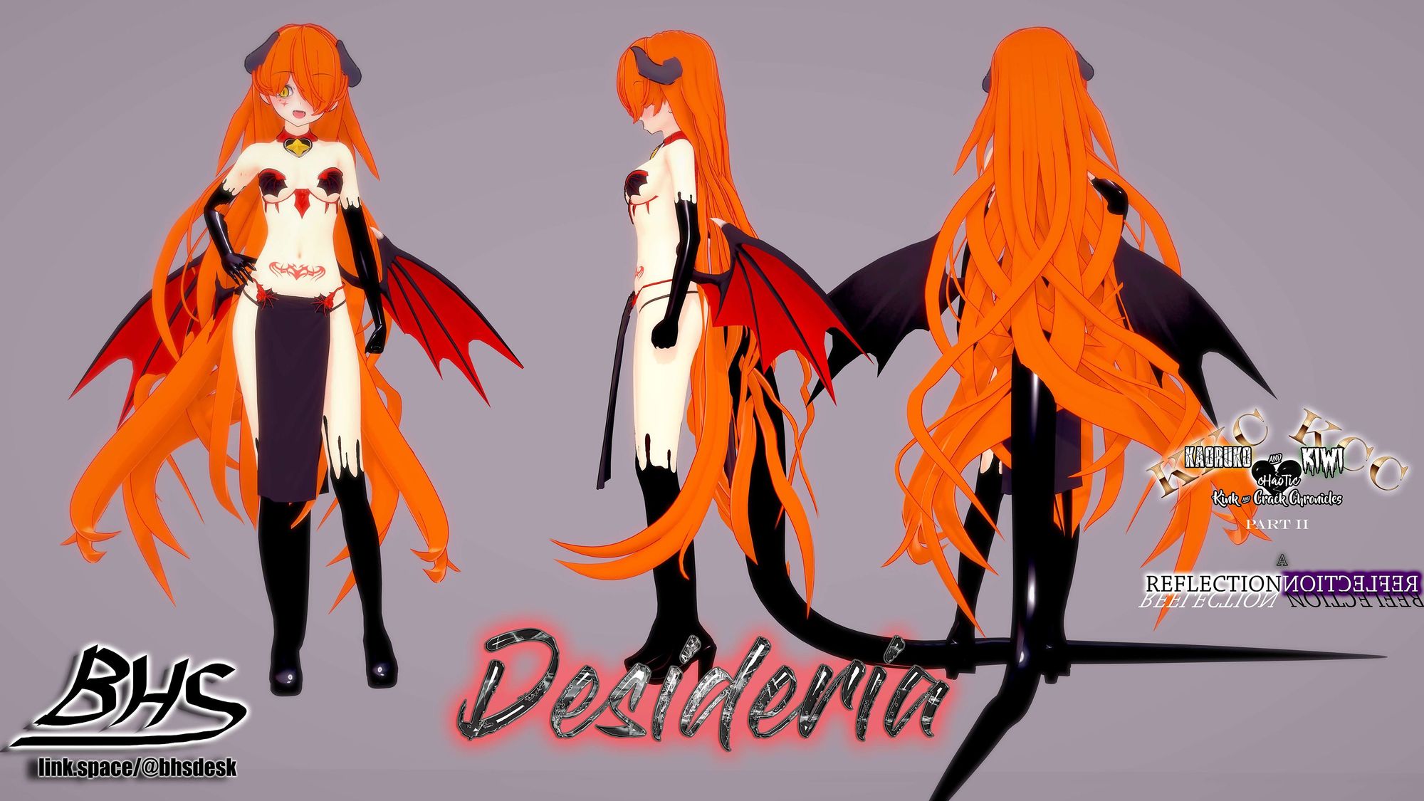 Character art for Desideria, a Gushing Over Magical Girls OC. Koikatsu art by BHS.