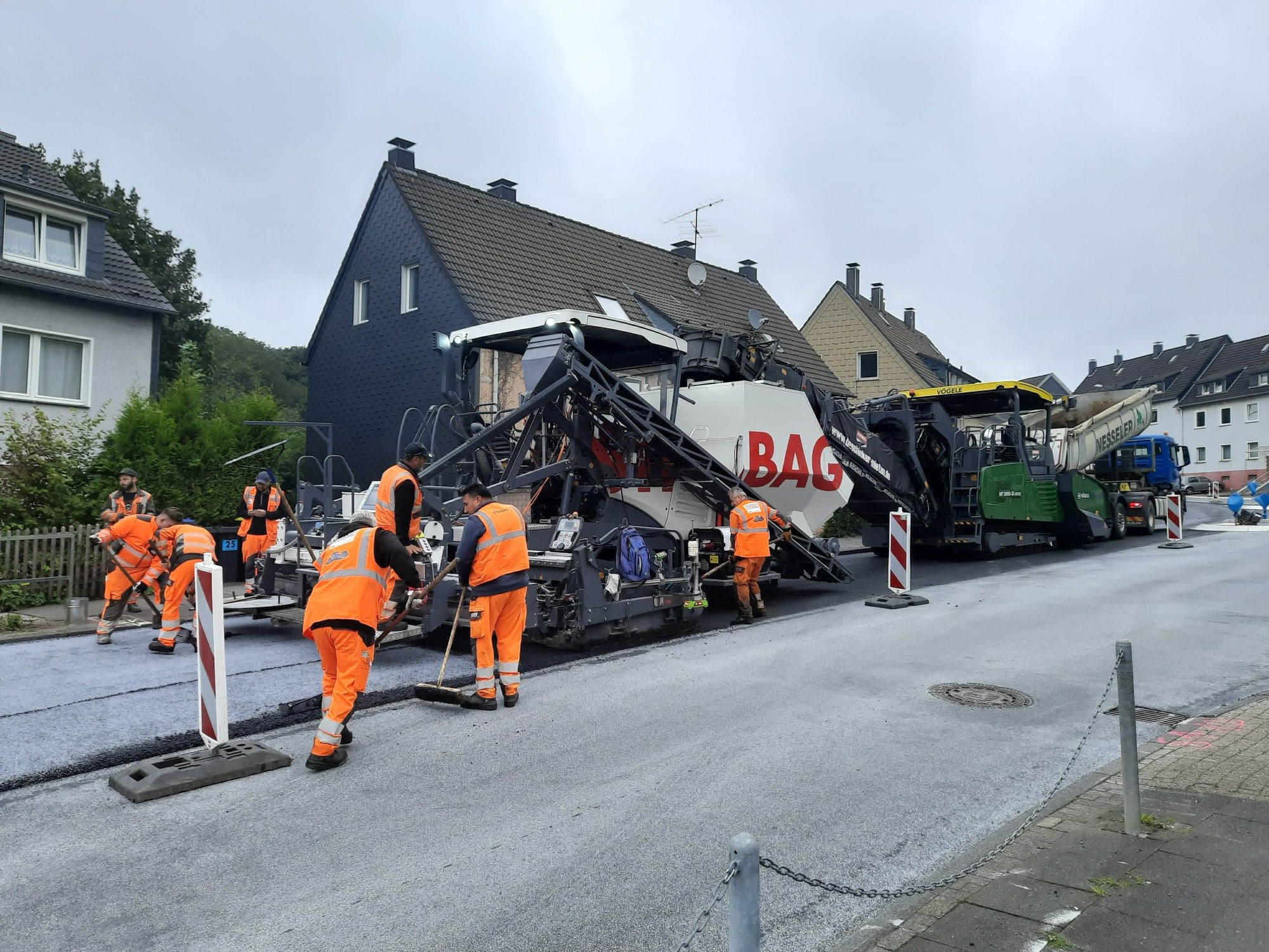 Ein Bild der Sanierungsarbeiten an der Erbschlöer Straße. Quelle: Stadt Wuppertal