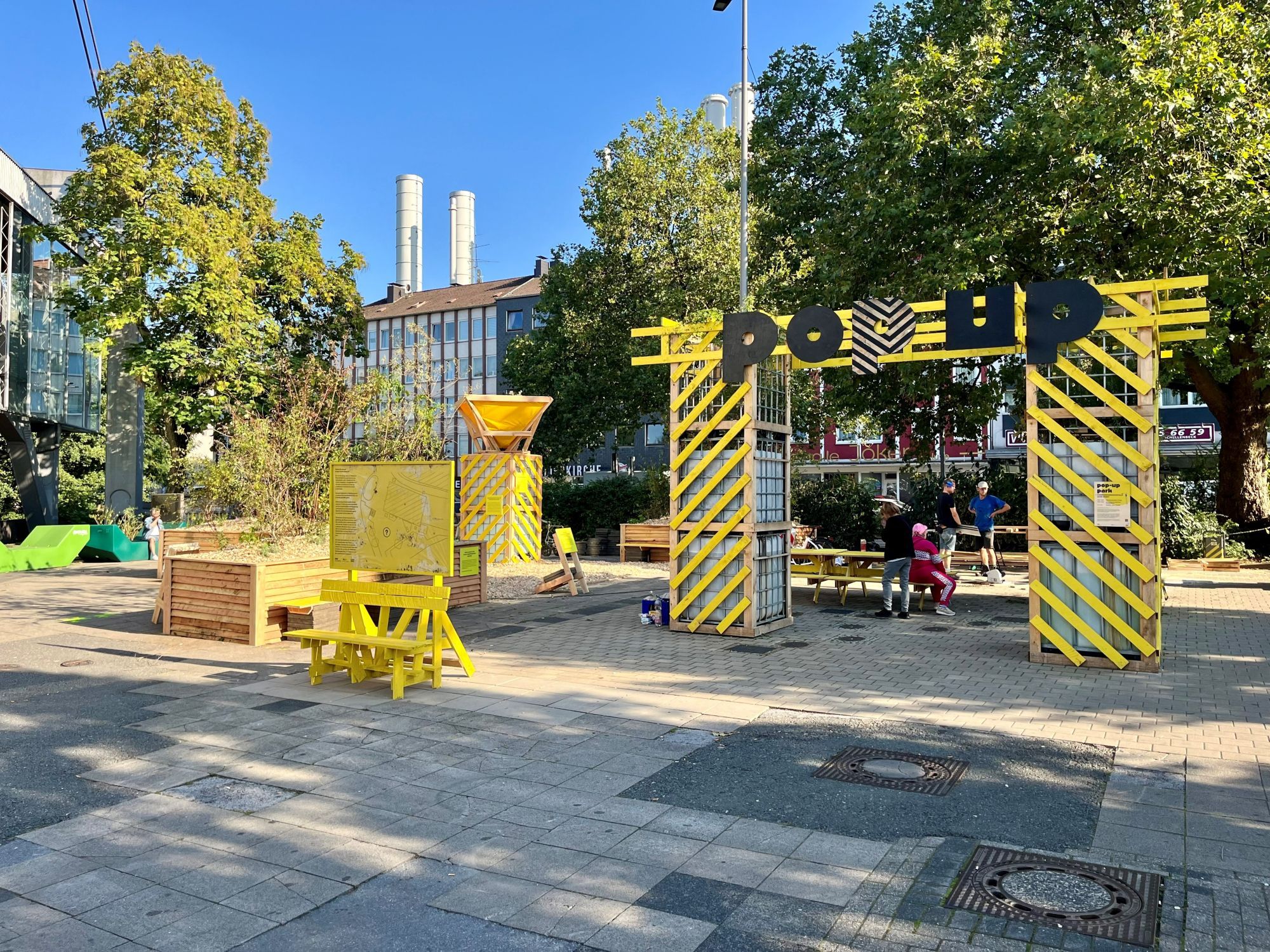 Blick auf den Pop-up-Park am Alten Markt. Quelle: Stadt Wuppertal