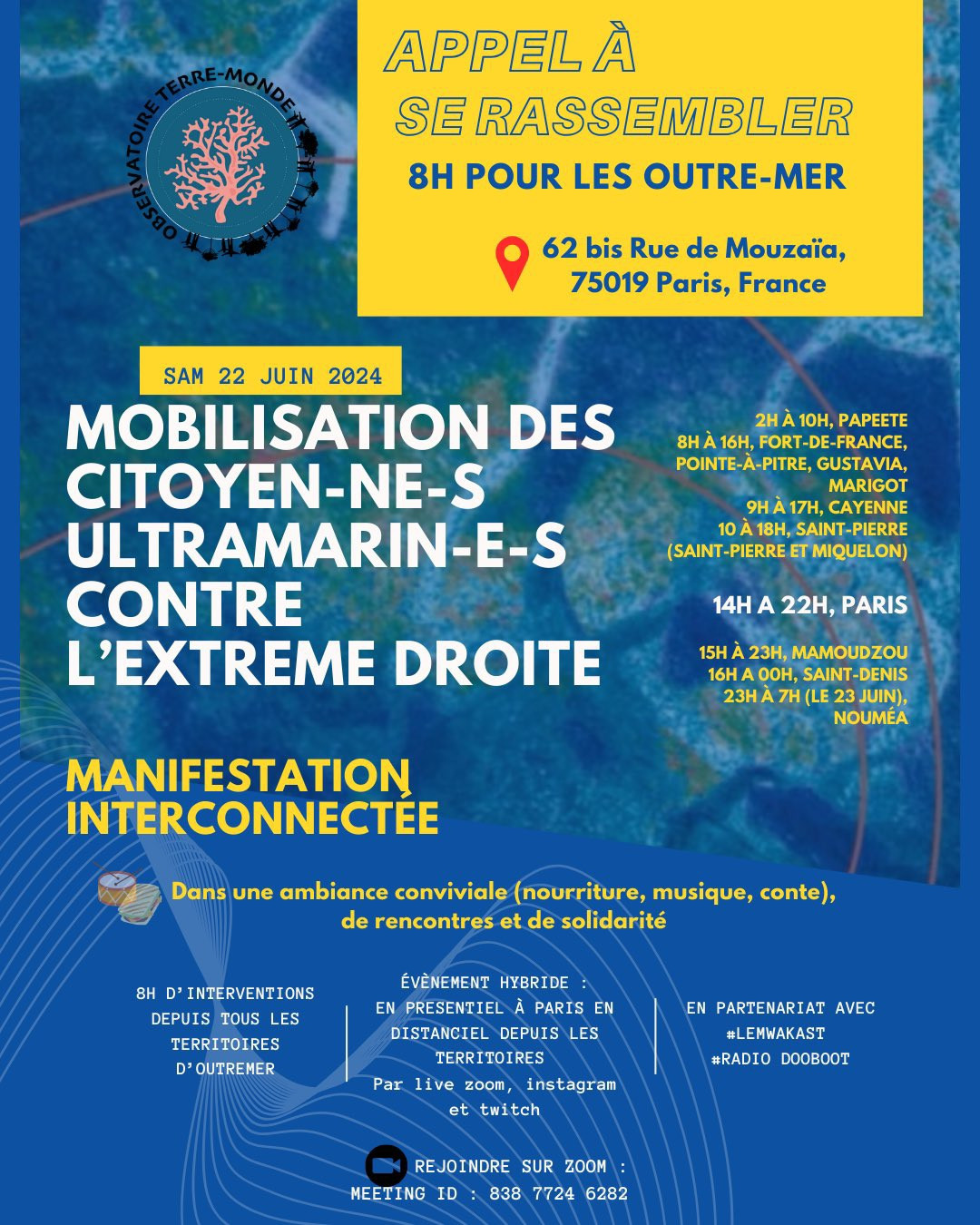 Les caraïbes francophones se mobilisent contre l'extrême droite