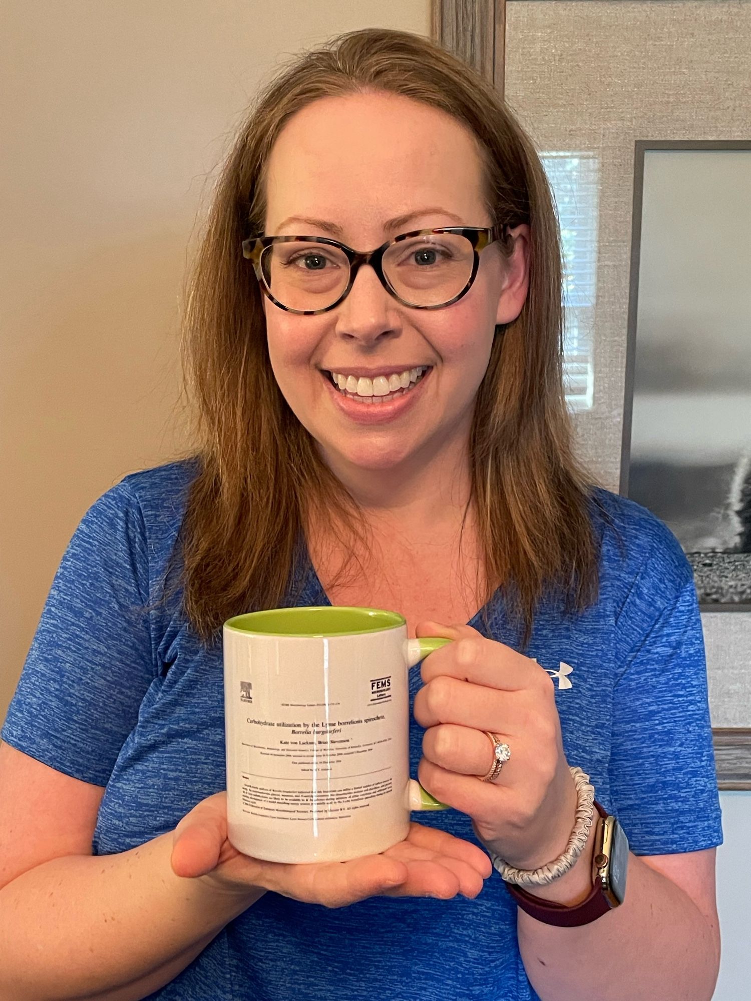 Dr von Lackum with coffee cup