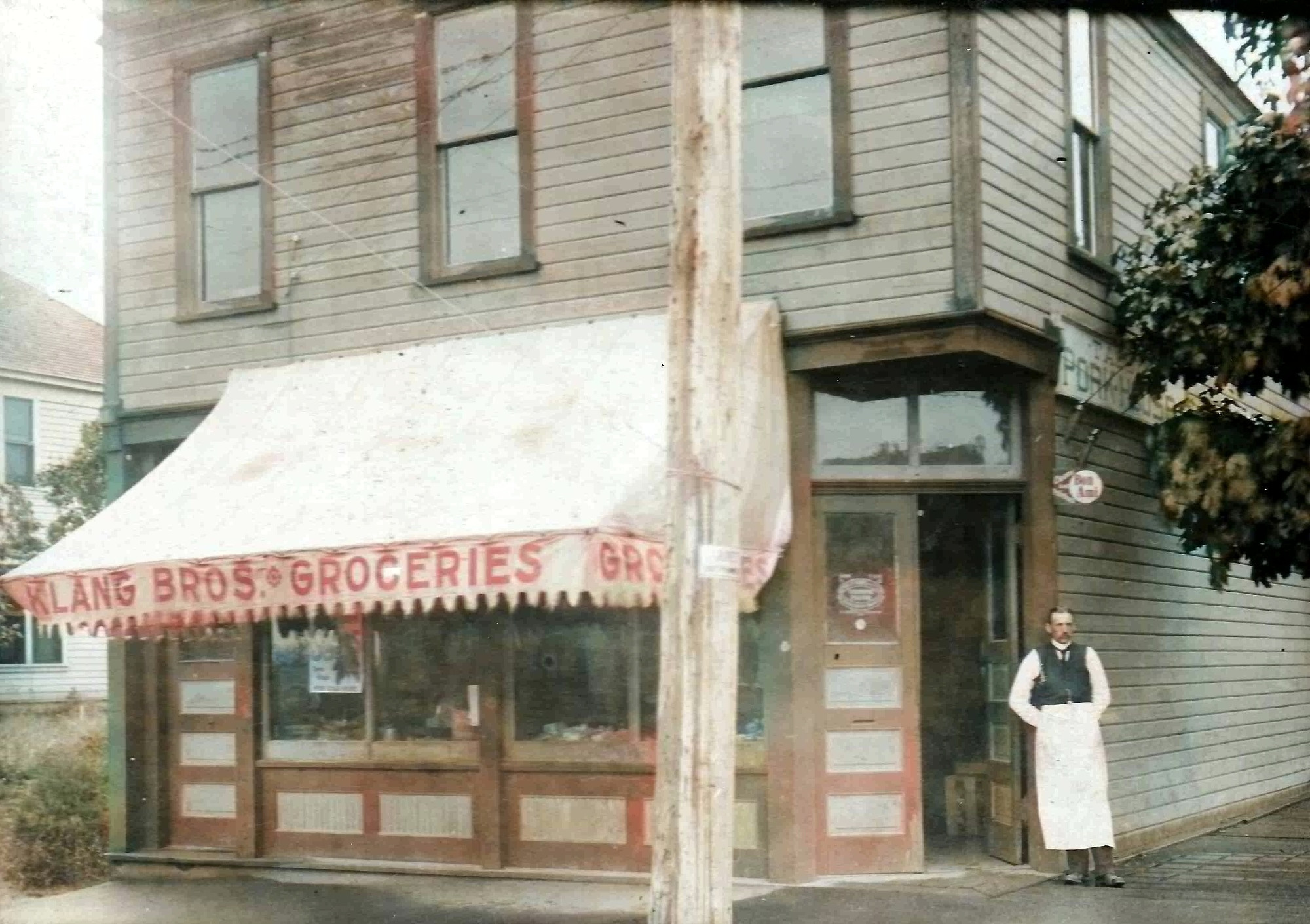 Photos of my great-grandfather's grocery store in Tacoma, WA. Storefront