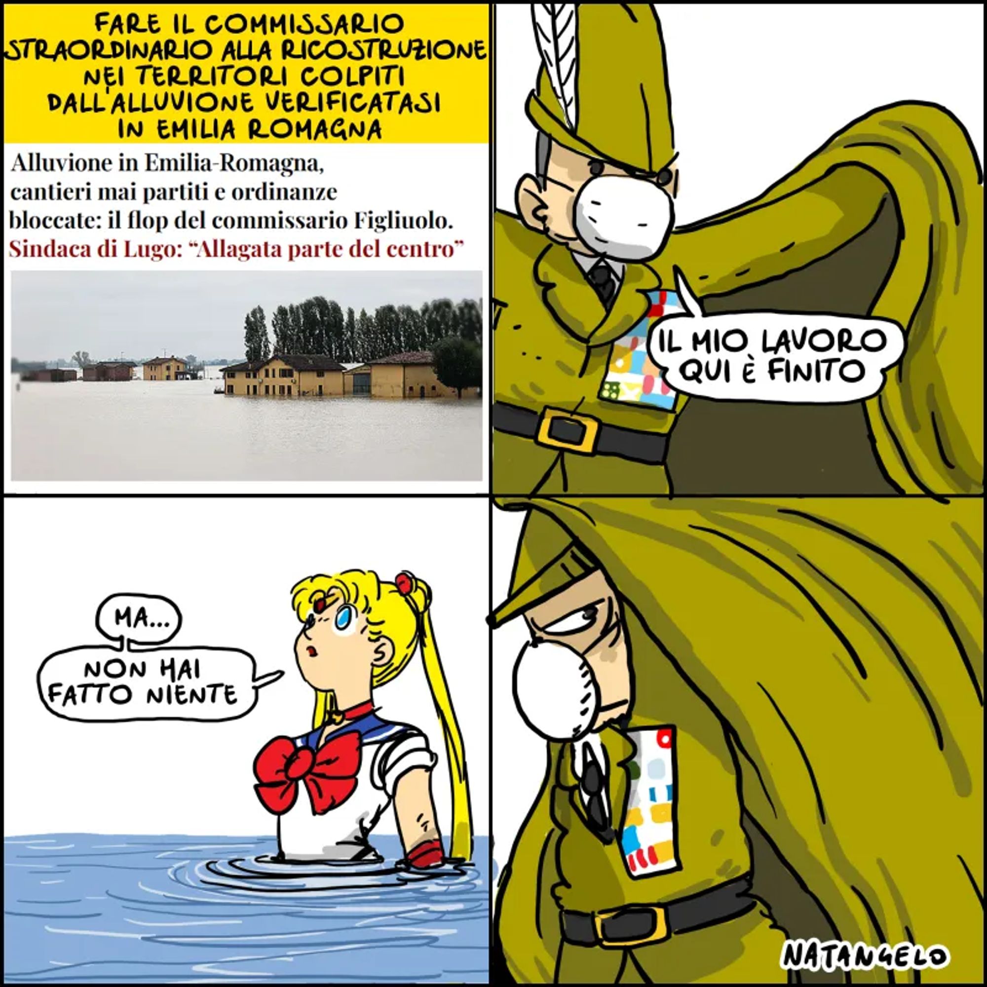 vignetta satirica di natangelo sul generale figliuolo