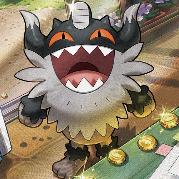 Perrserker art from the "Galarian Perrserker V" TCG card, illustrated by GOSSAN.