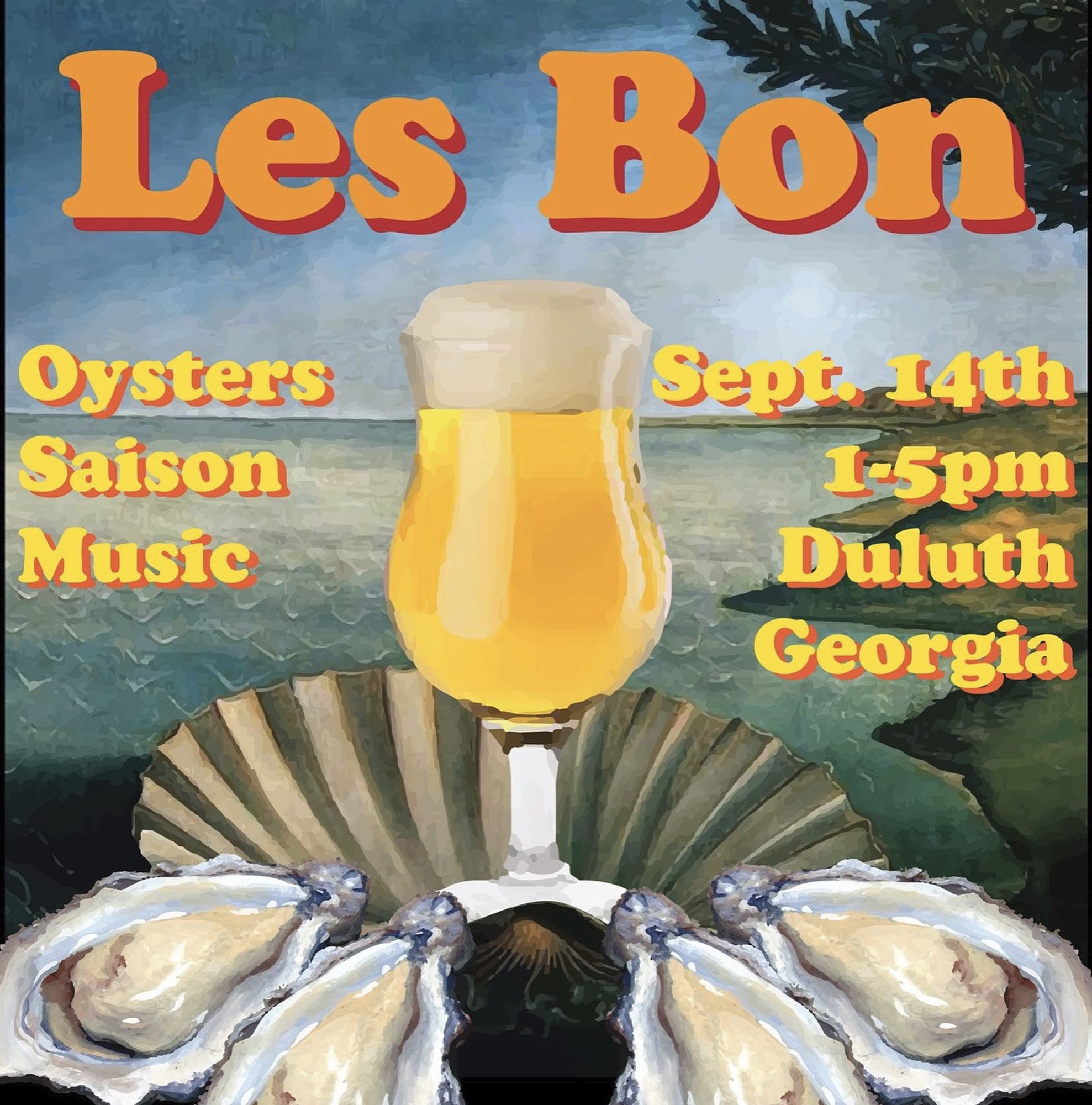 A tulip glass of saison on a half shell surrounded by oysters.  That can only mean one thing:  Good Word Brewing's annual Les Bon Invitational.  Join us for oysters, saisons, music, and fun Saturday the 14th!