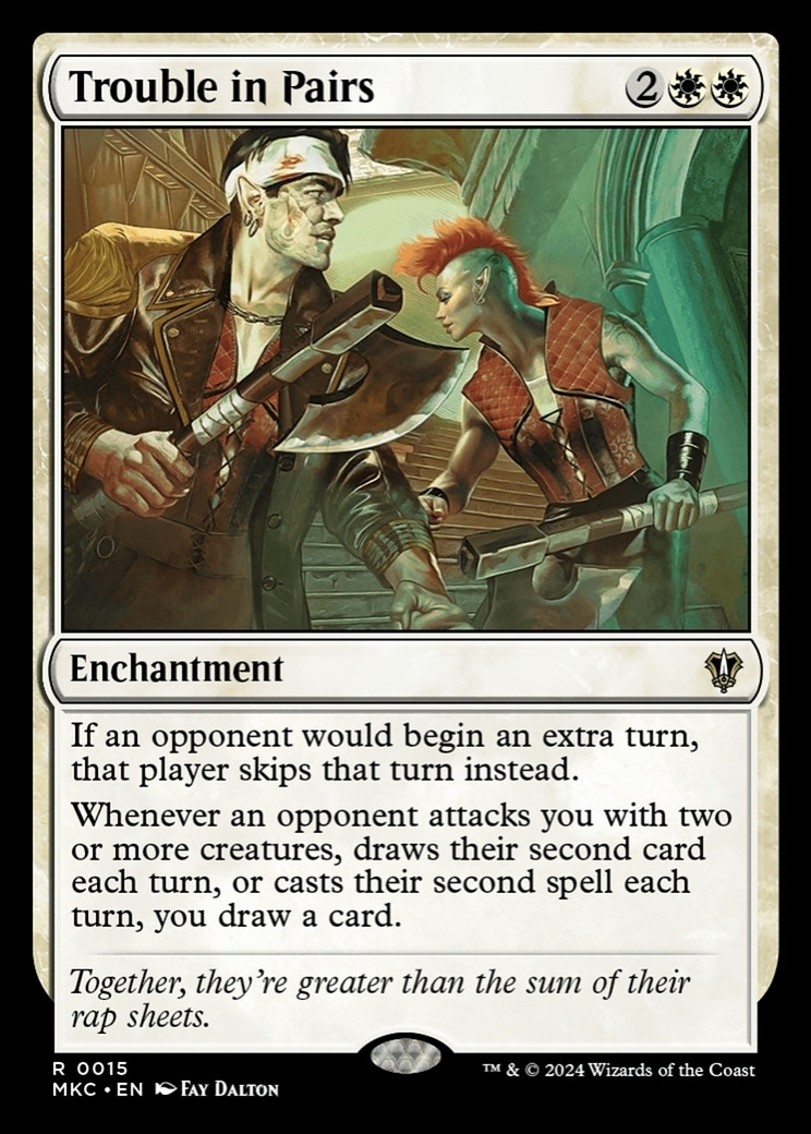 The card Trouble in Pairs from Magic the gathering