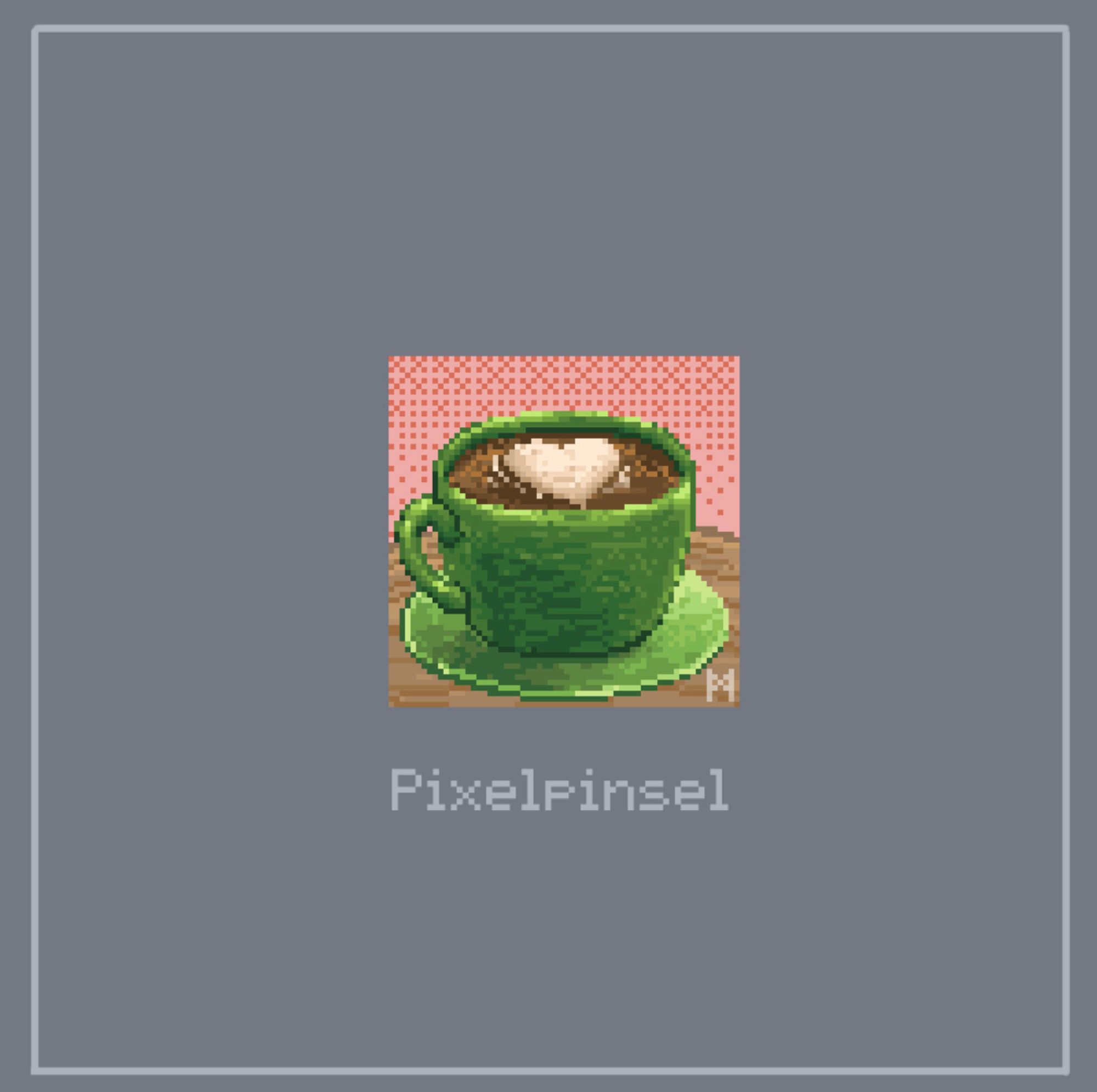 Eine Tasse Kaffee im Pixelart Stil