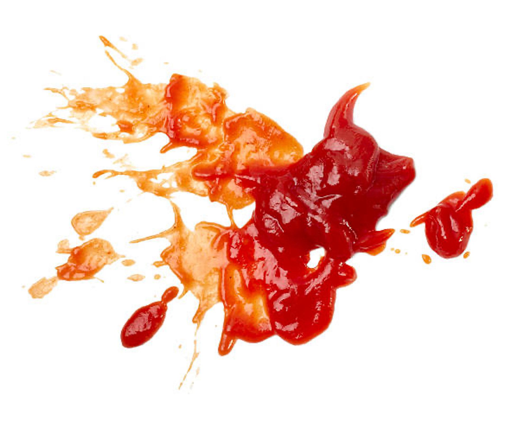 a big ol splotch of ketchup