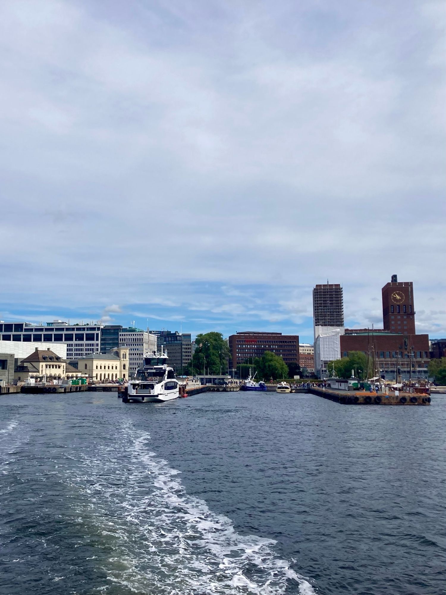 View of Oslo from a ferry