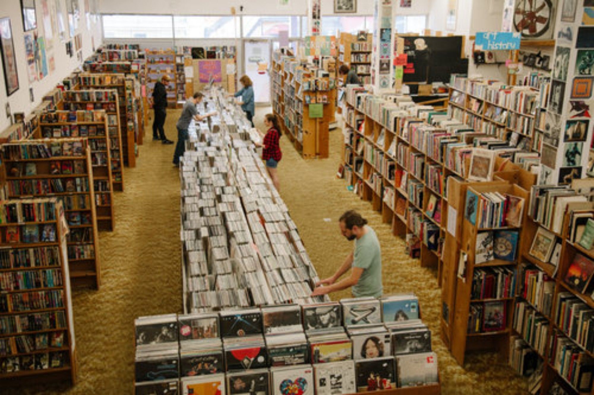 Corner of just one room of just one floor of enormous used books and records store, in a repurposed Opera House venue originally built in very early 20th century.