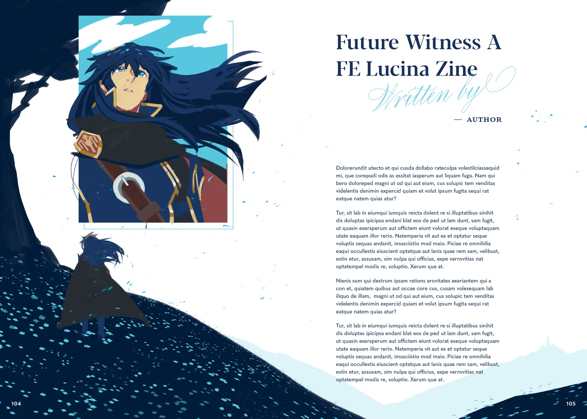 future witness lucina zine spread 1 - opener