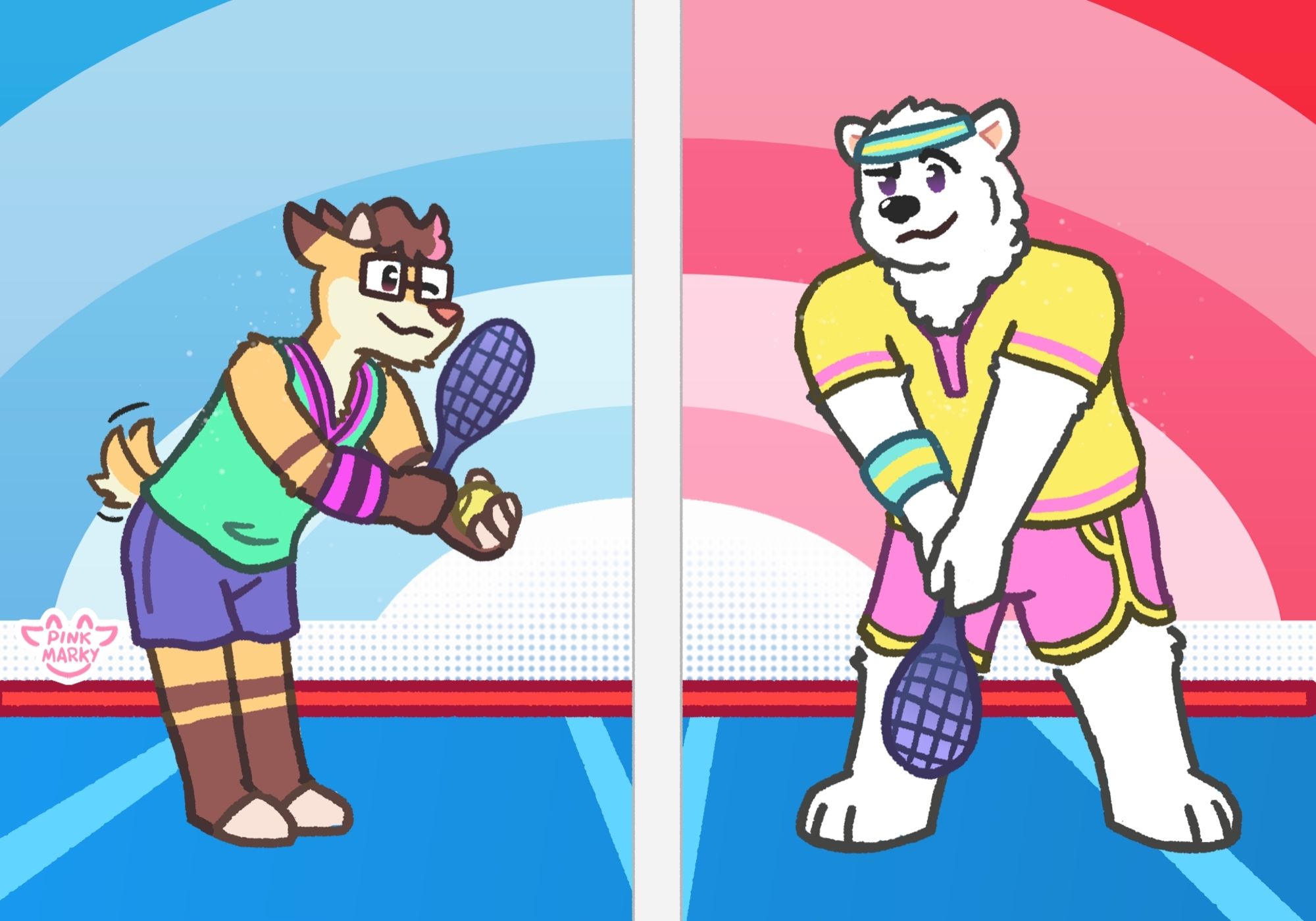 Pink Marly e Novak Bear como os coaches da versão alternativa de Walter Me, em Just Dance