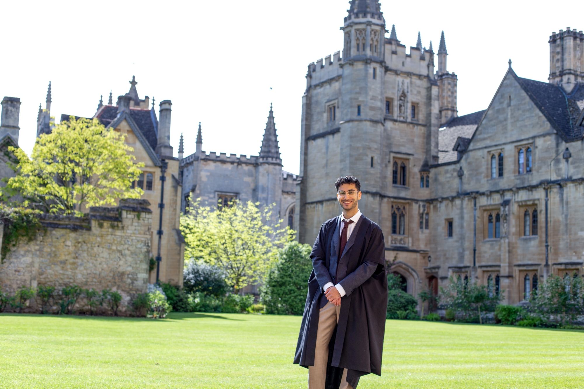 Omid V. Ebrahimi at Magdalen College grounds. Oxford, England.