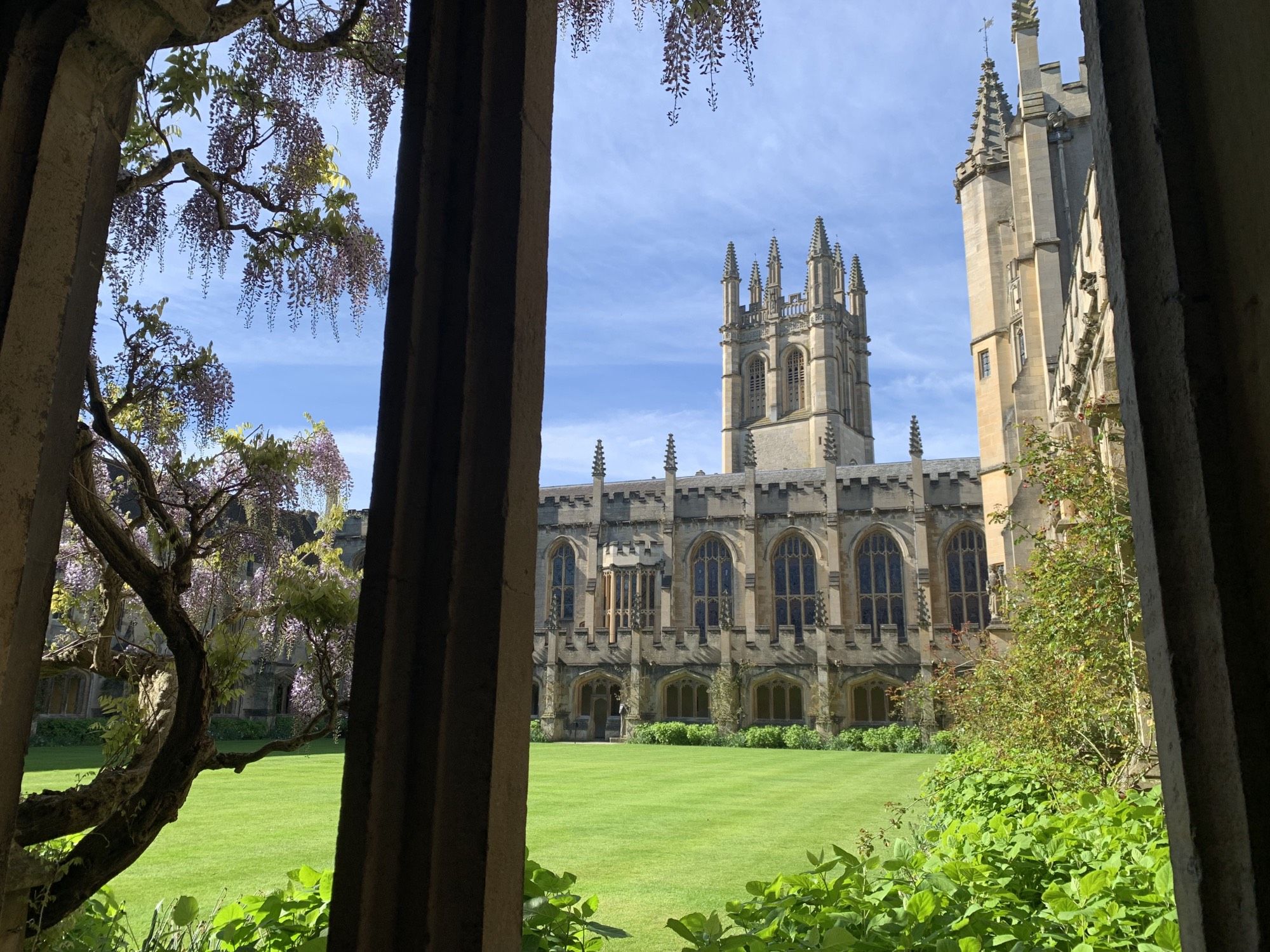 View from Magdalen College cloisters. Oxford, United Kingdom.