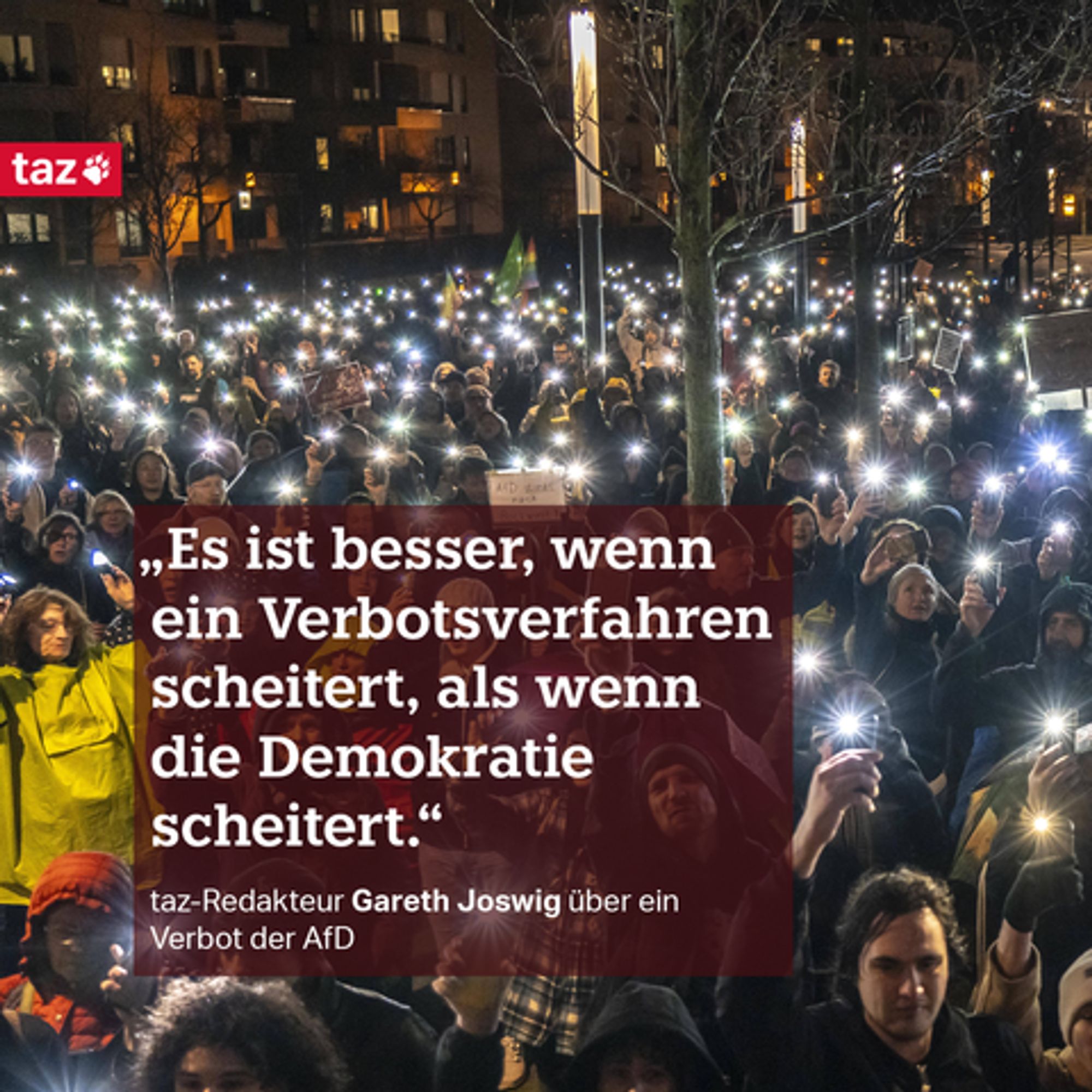 „Es ist besser wenn ein Verbotsverfahren scheitert, als wenn die Demokratie scheitert.“ taz-Redakteur Gareth Joswig über ein Verbot der AfD