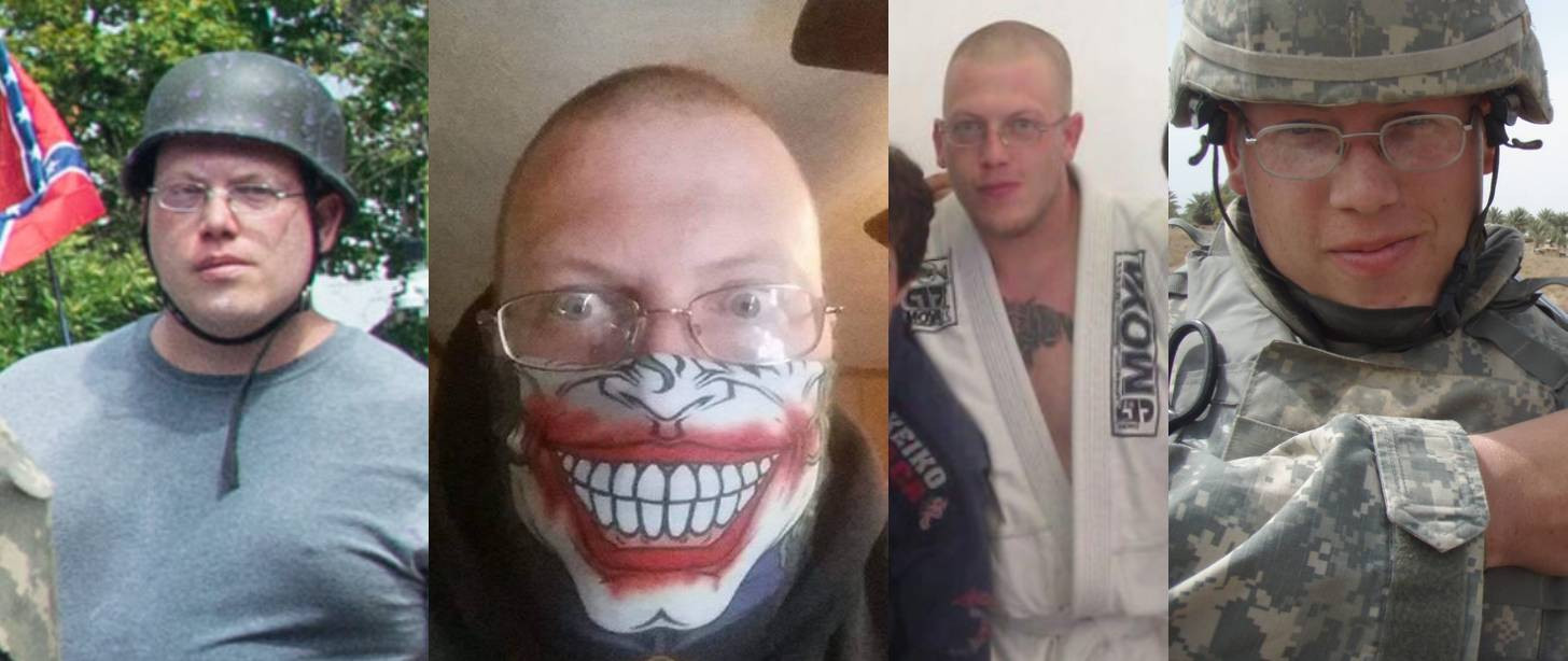 Elijah Nester at UTR, in a creepy face mask, in Jiu Jitsu robes, and in army uniform