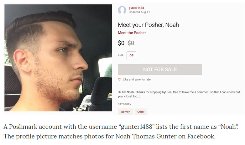 Noah Thomas Gunter's Poshmark account